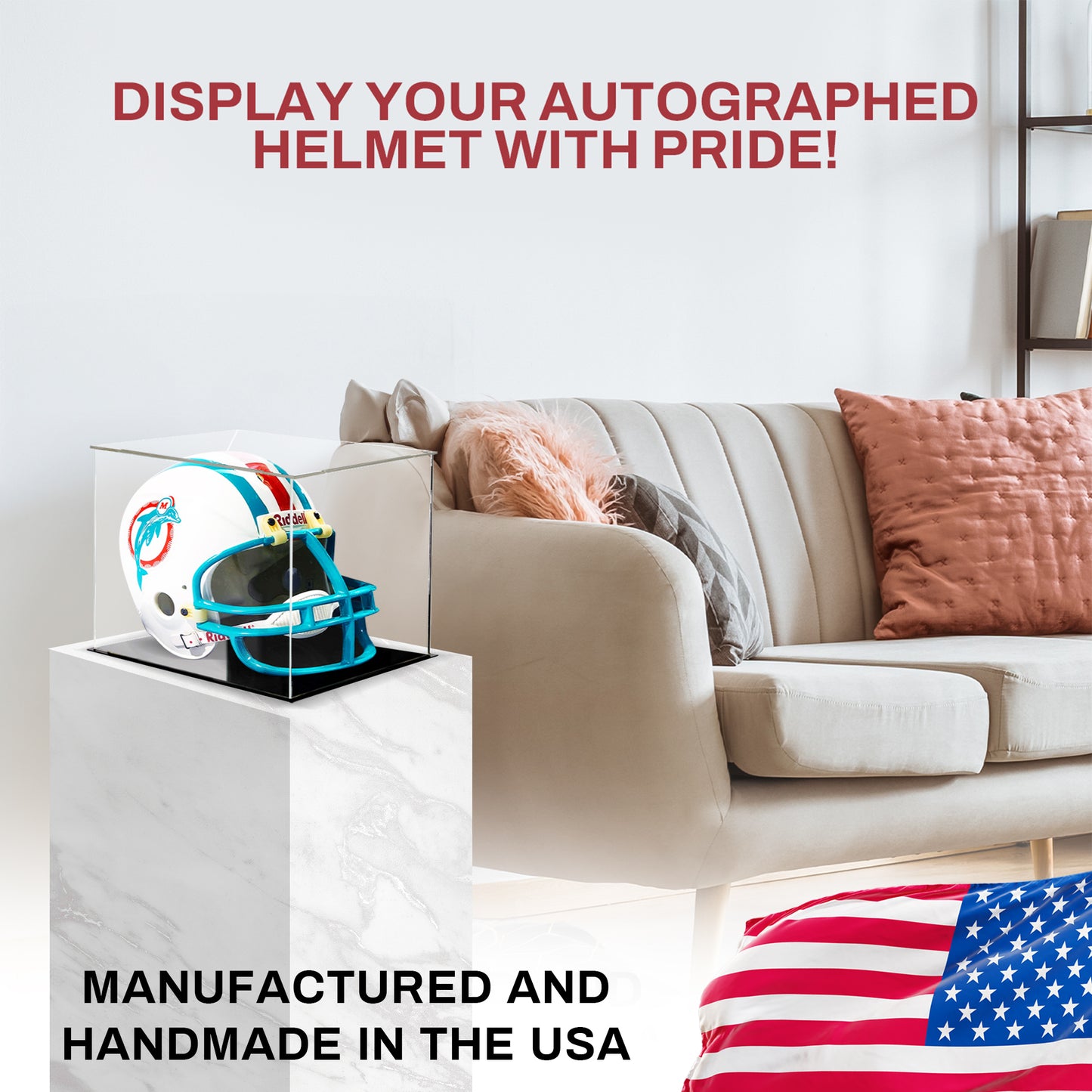 Football Helmet Display - Knock Down Style