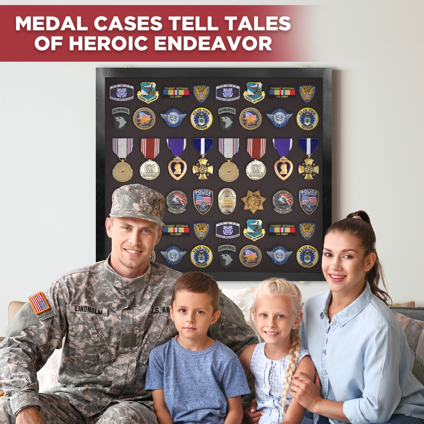 Medal Display Case - Award Display - Patches Display - Large