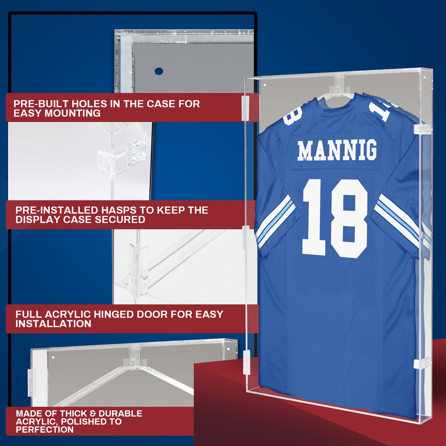 Clear Acrylic Jersey Display Case