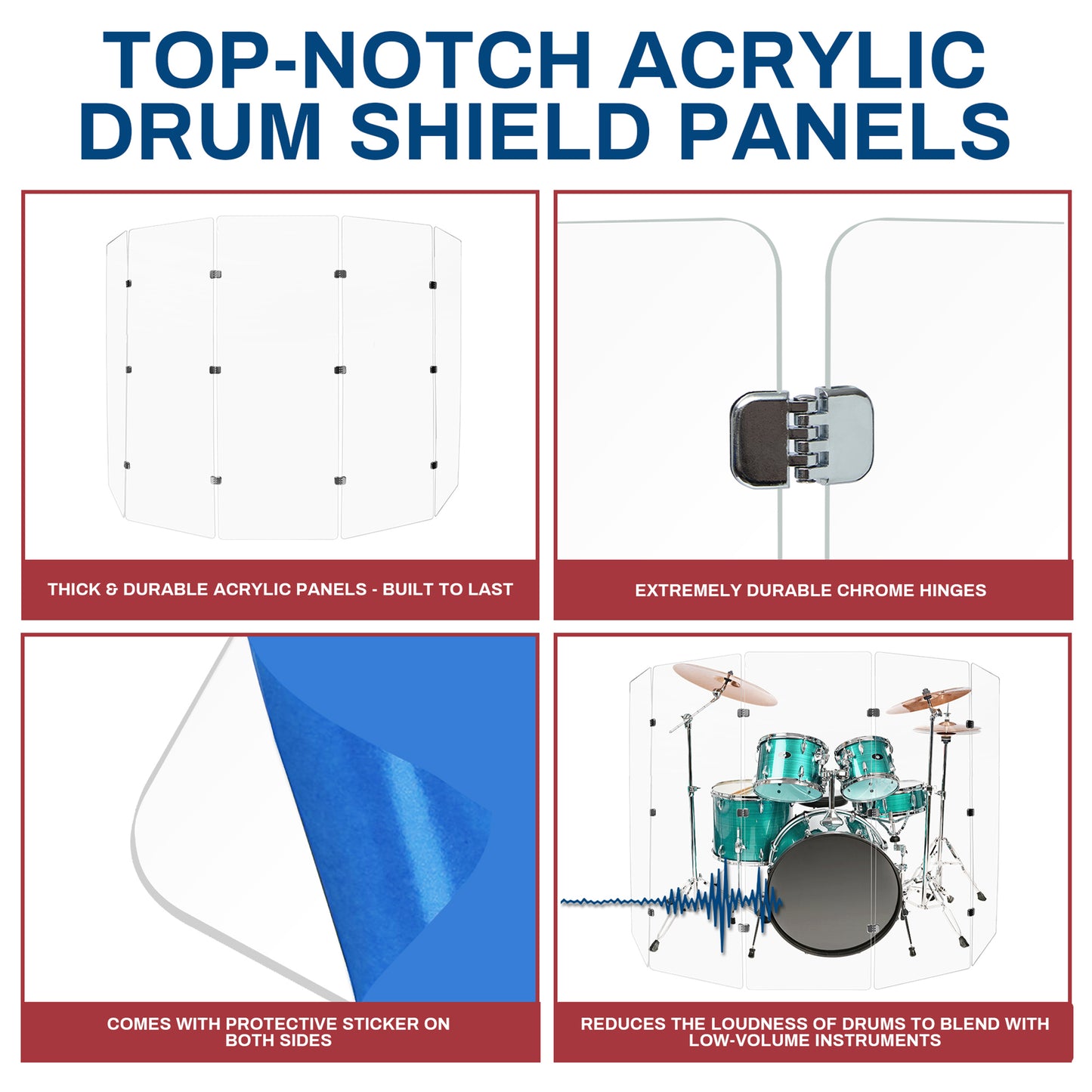 Drum Shield 2ft. x 5.5 ft. Panels