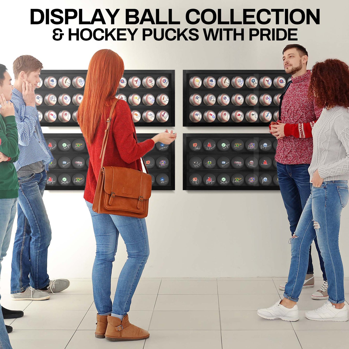 Baseball and Hockey Puck Display (Holds 30 Balls)