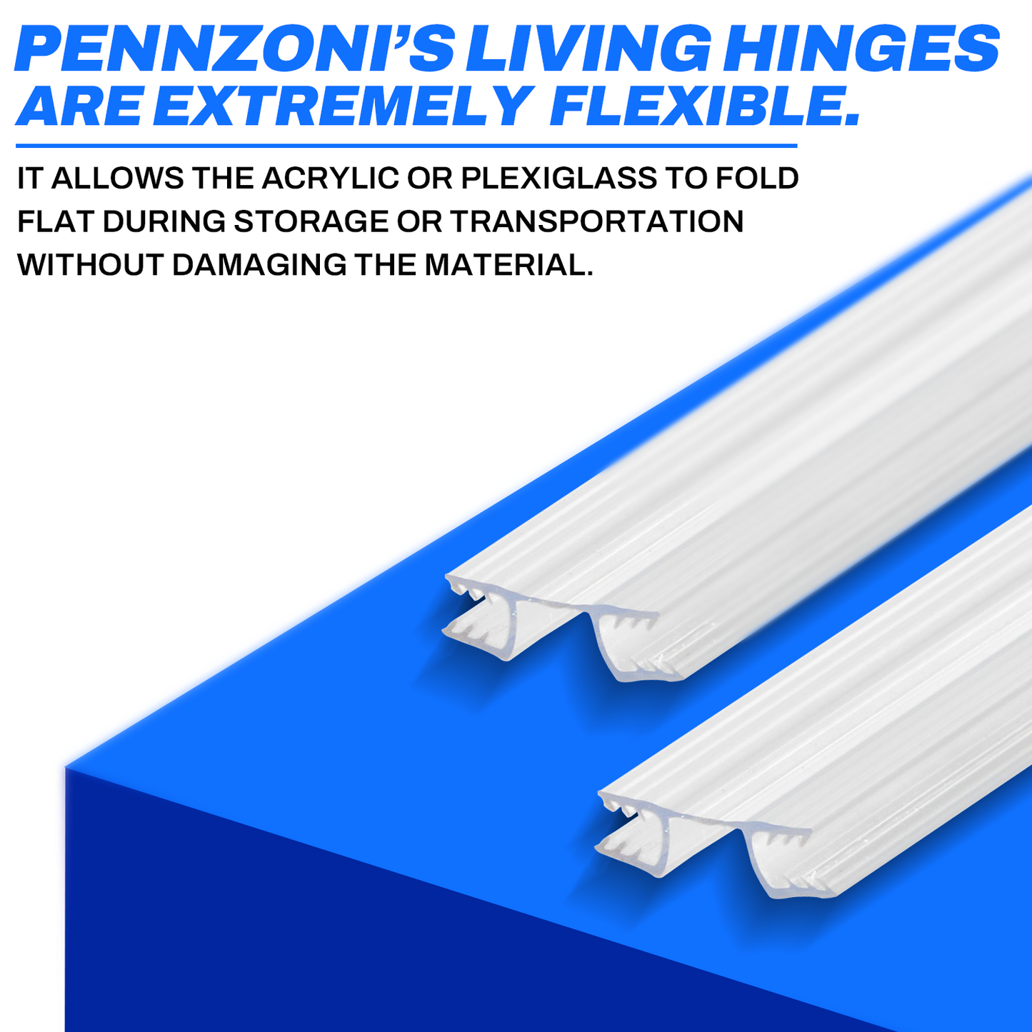 Living Hinges Plastic 6ft Tall - Plastic PVC