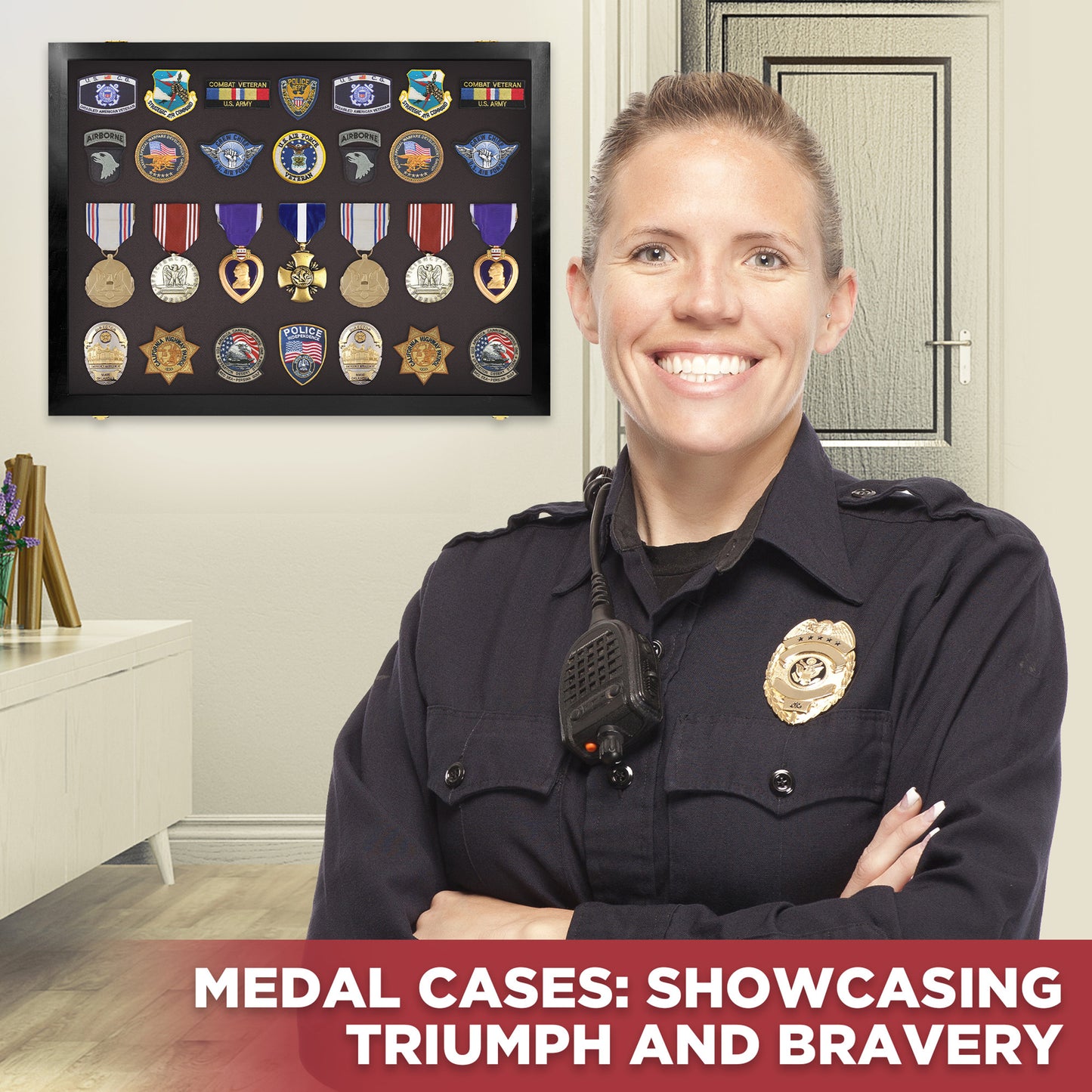 Medal Display Case - Award Display - Patches Display - Medium