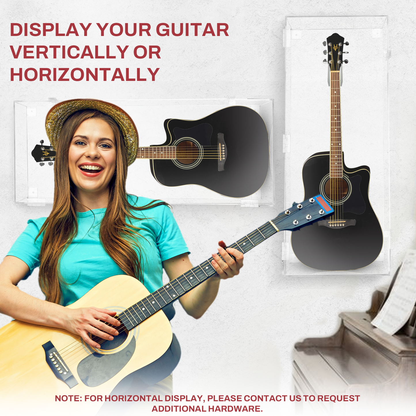 Acoustic Guitar Display Case - Fully Acrylic