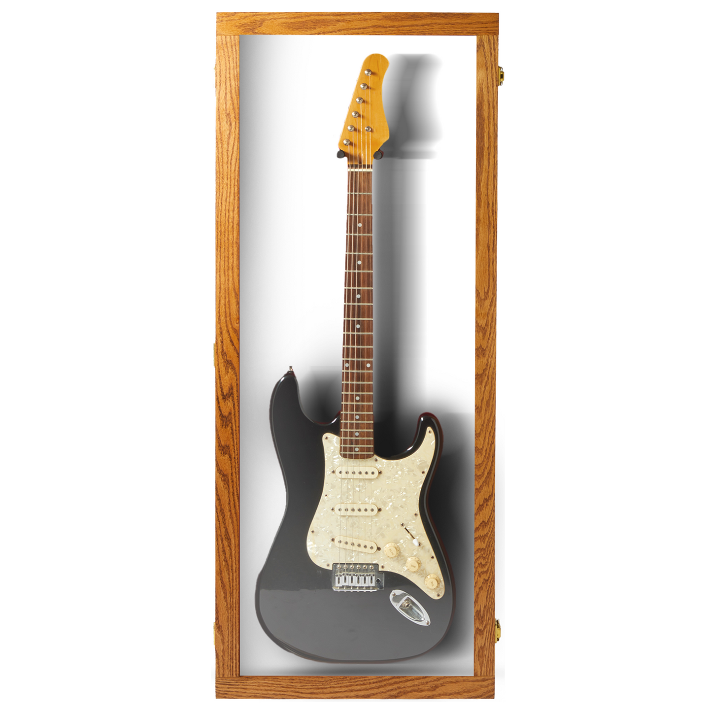 Electric Guitar Display Case - Premium Oak