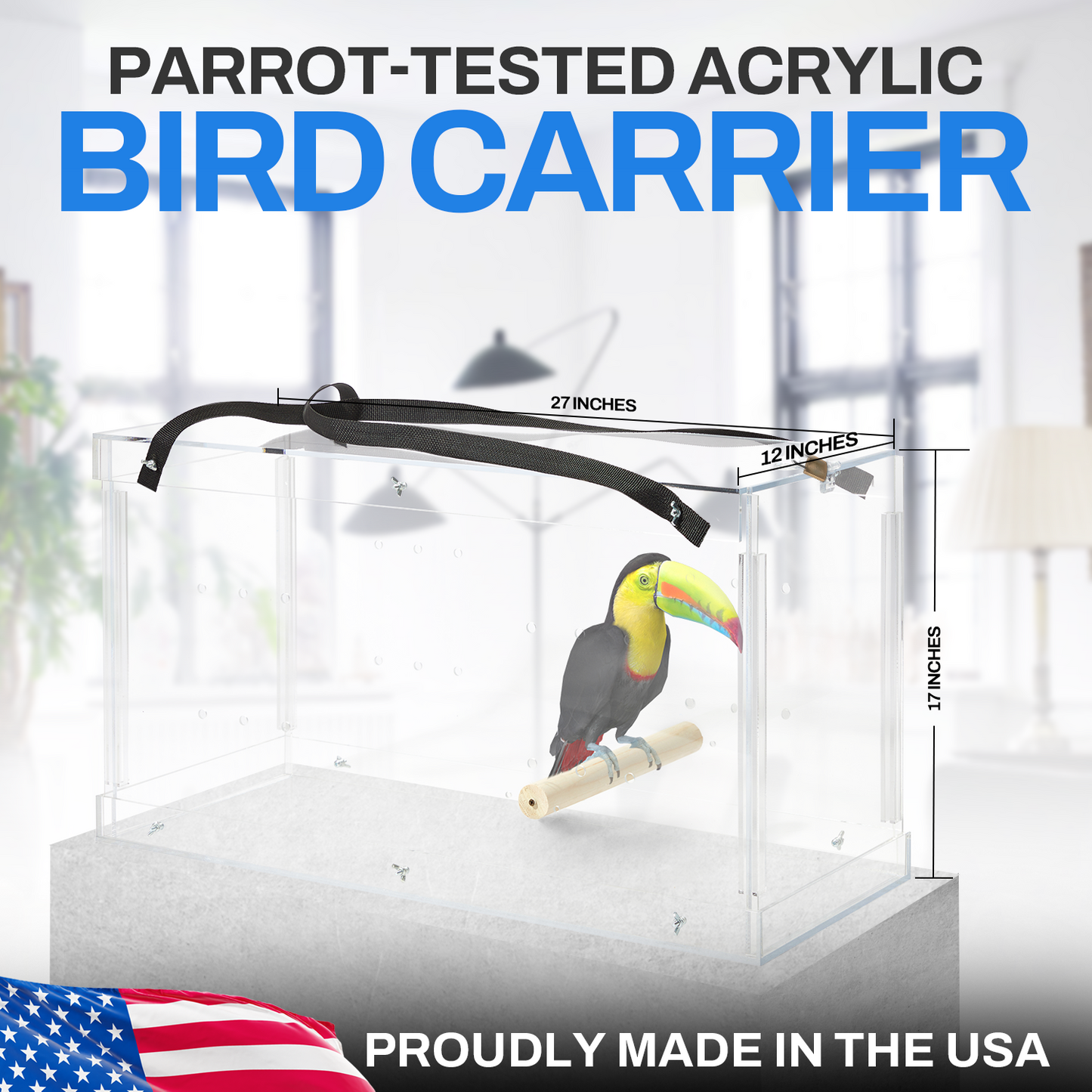 Bird Carrier - Acrylic Large