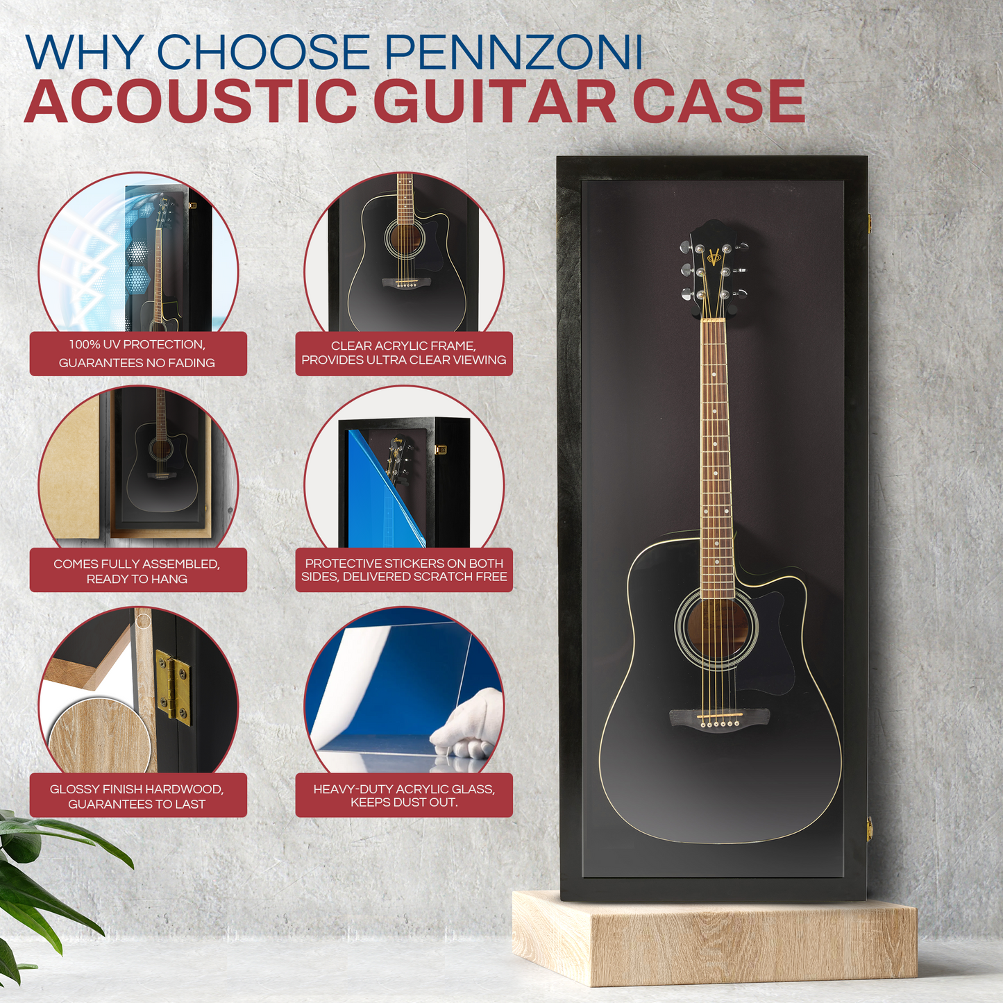 Acoustic Guitar Display Case