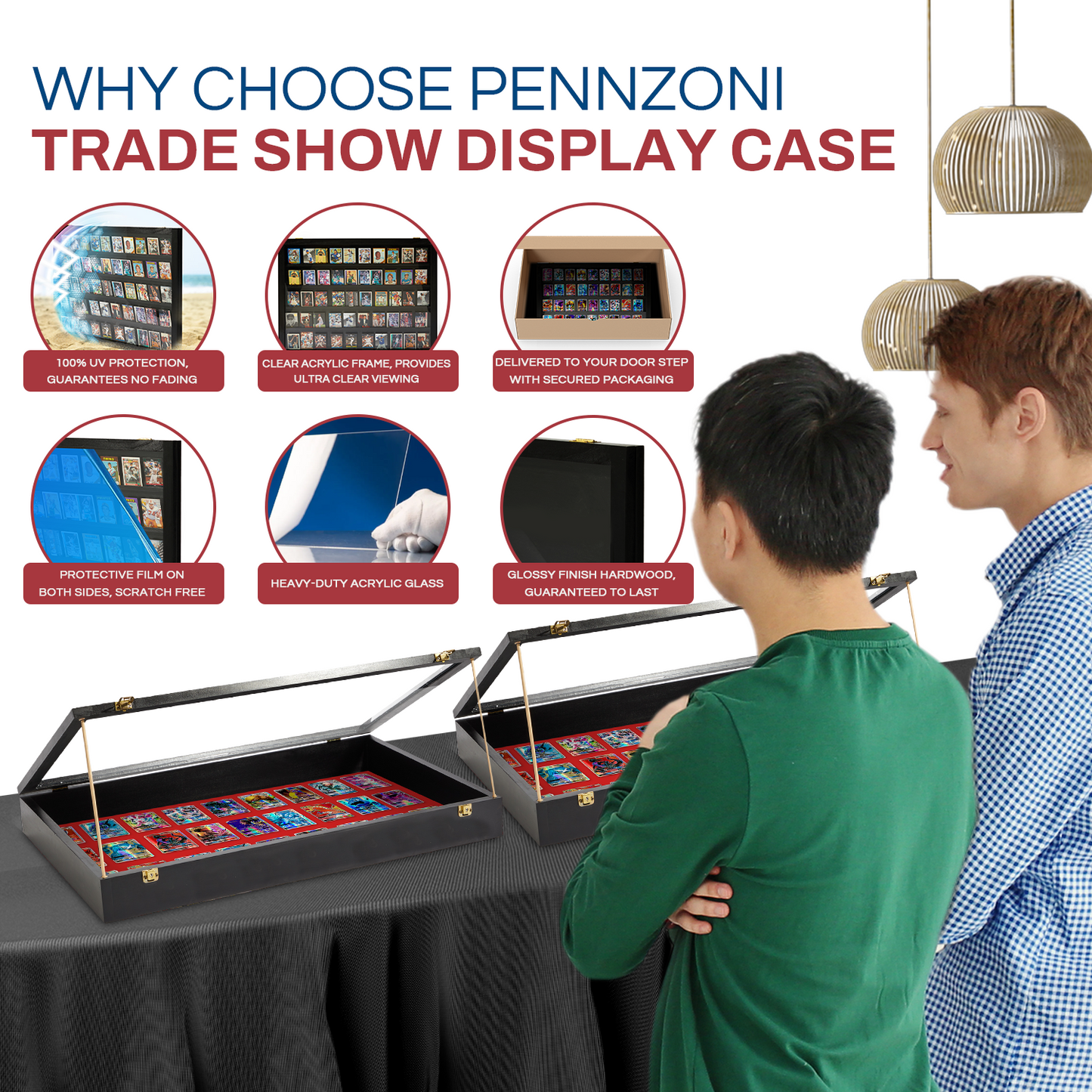 Trade Show Display Case Portable - w/ Acrylic Side Guards