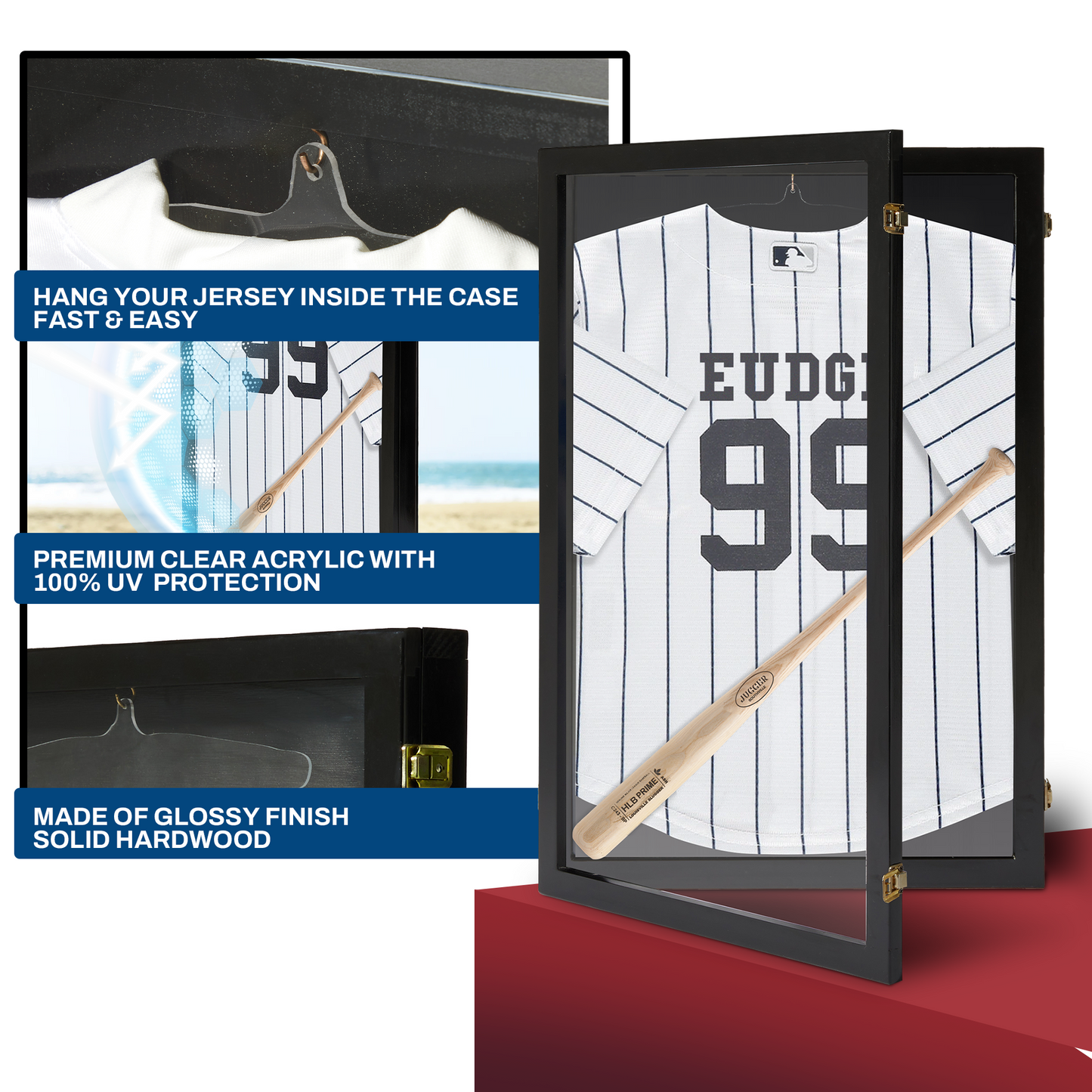 Jersey Display Case - Large Extra Deep