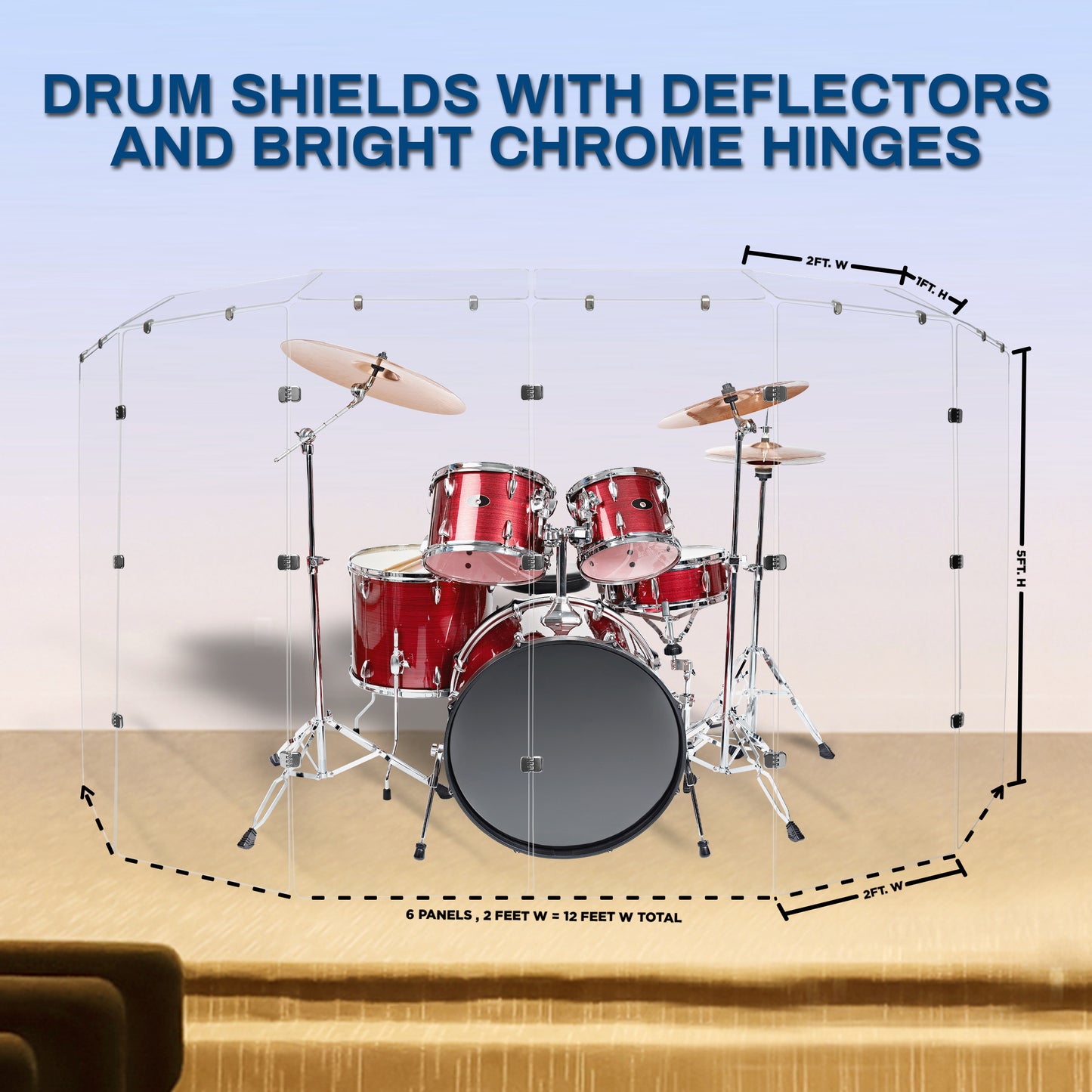 Drum Shield 2 ft. x 4 ft. Panel