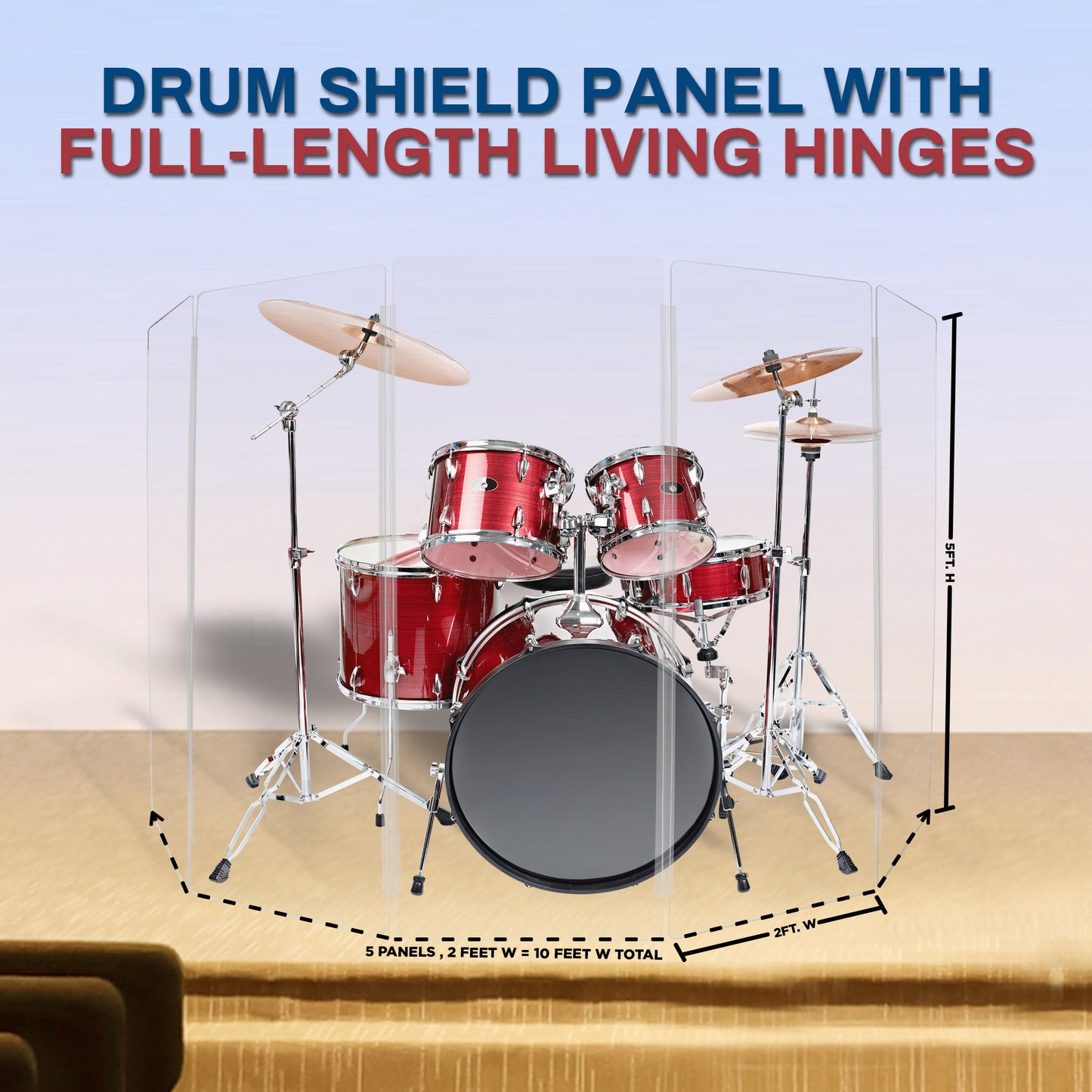 Drum Shield 2ft. x 5 ft. Panels