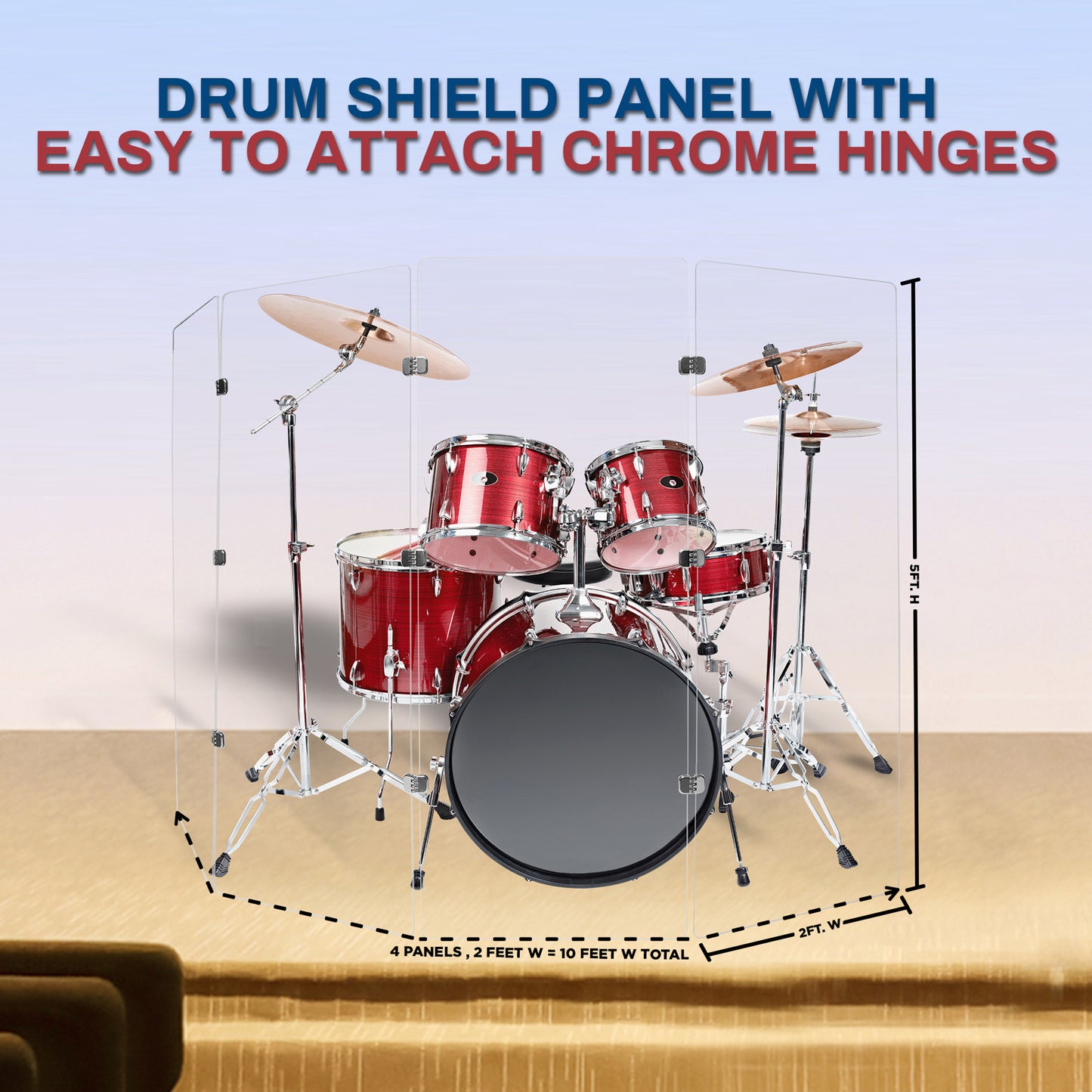 Drum Shield 2ft. x 5 ft. Panels