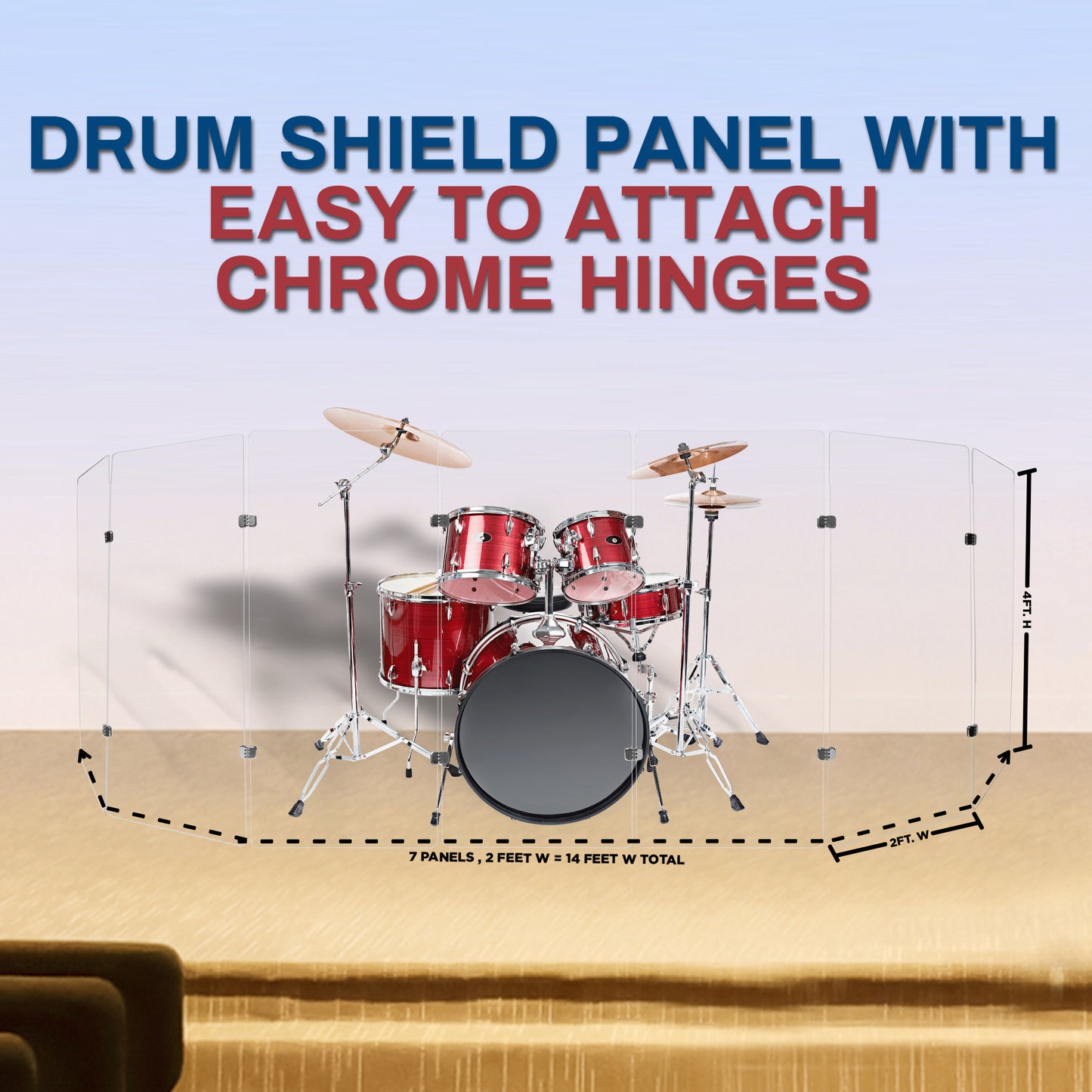 Drum Shield 2 ft. x 4 ft. Panel