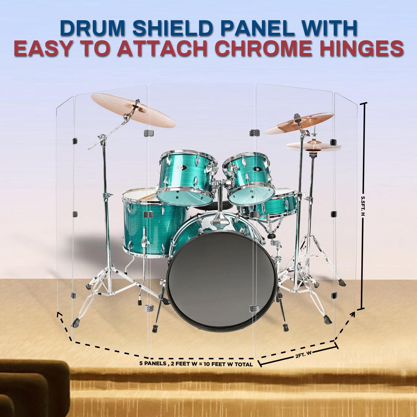 Drum Shield 2ft. x 5.5 ft. Panels