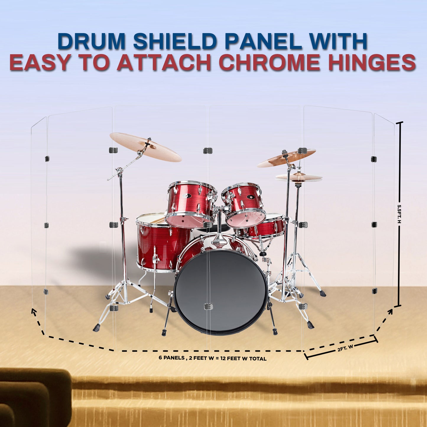 Drum Shield 2ft. x 5.5 ft. Panels