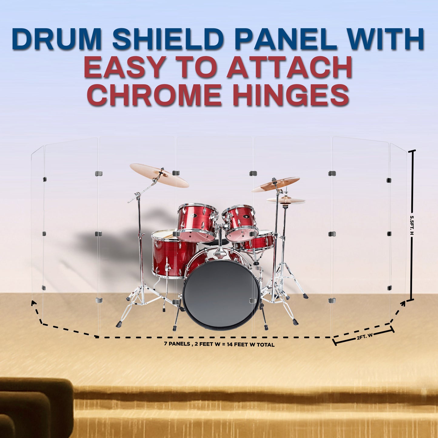 Drum Shield 2ft. x 5.5 ft. Panels