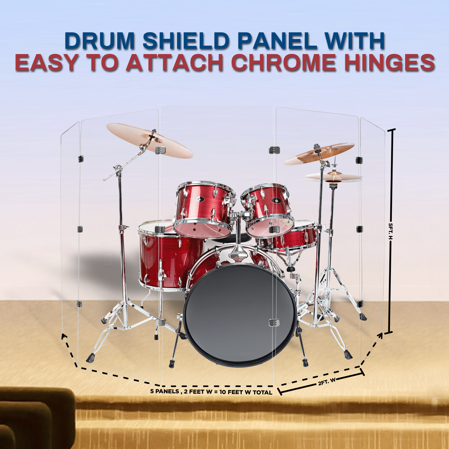 Drum Shield 2ft. x 5 ft. Panels