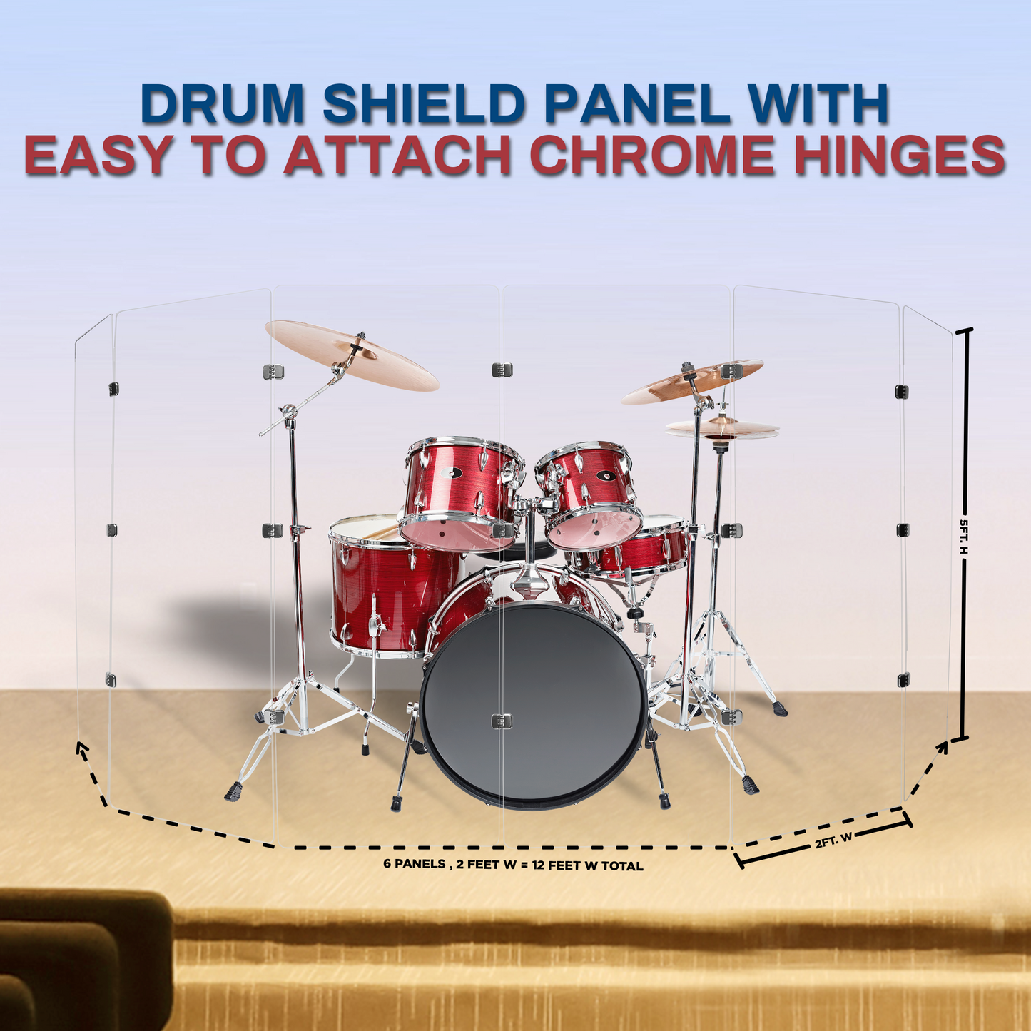 Drum Shield 2ft. x 5 ft. Panels