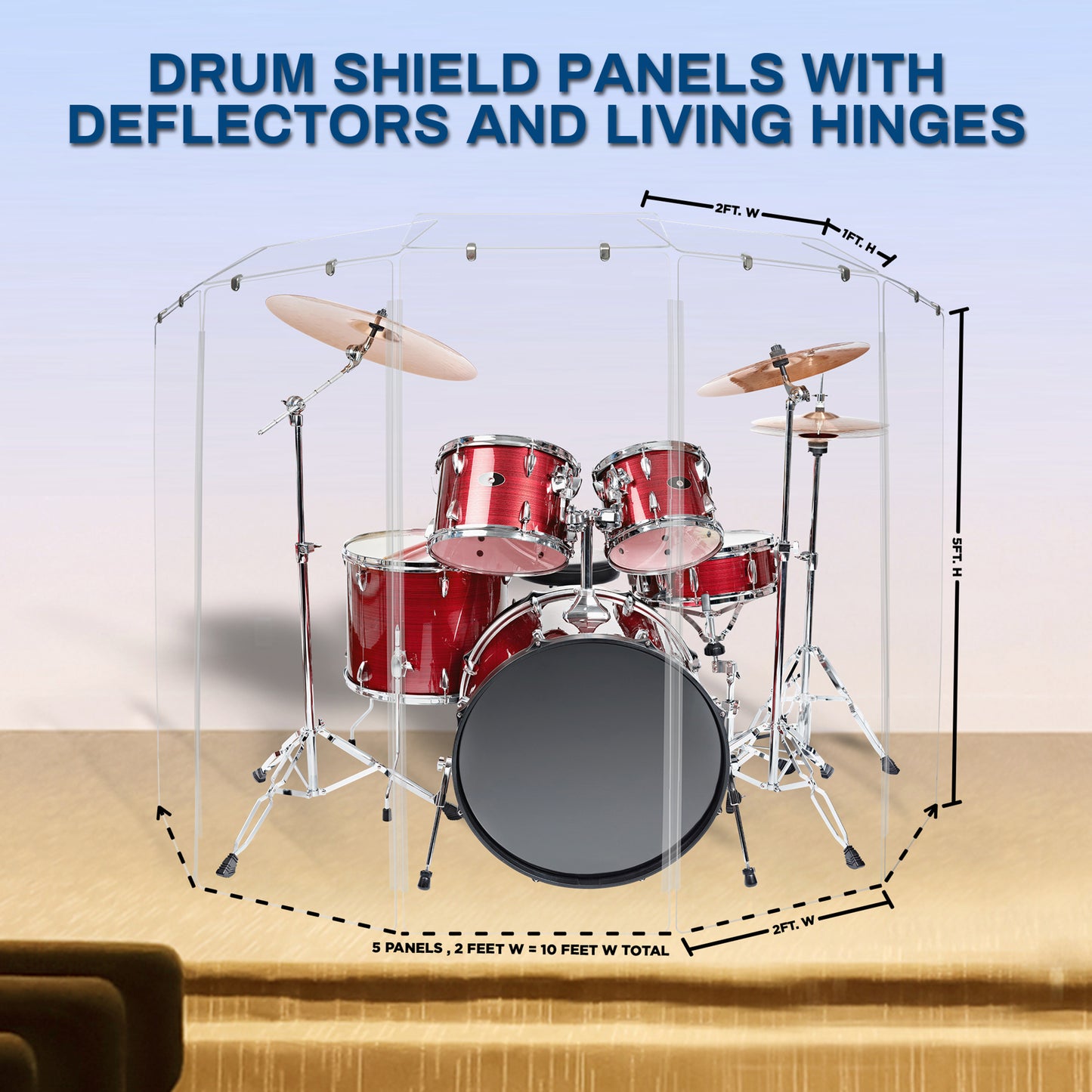 Drum Shield 2ft. x 5 ft. Panels