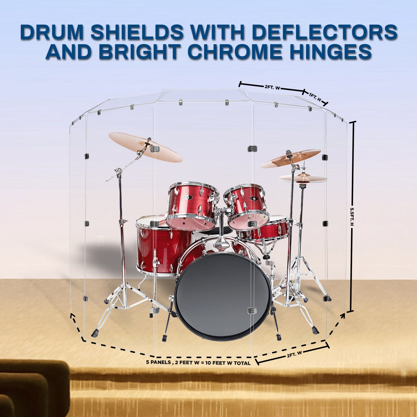 Drum Shield 2ft. x 5.5 ft. Panels