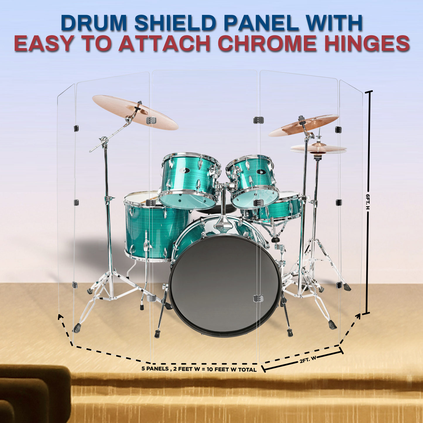 Drum Shield 2ft. x 6 ft. Panels