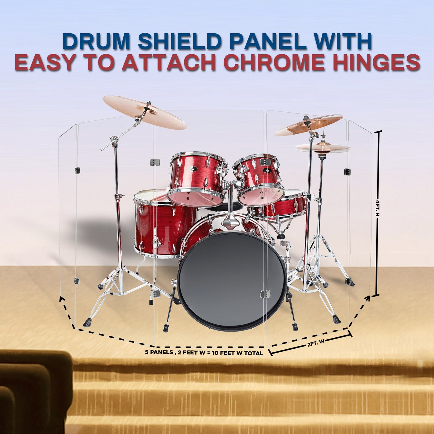 Drum Shield 2 ft. x 4 ft. Panel