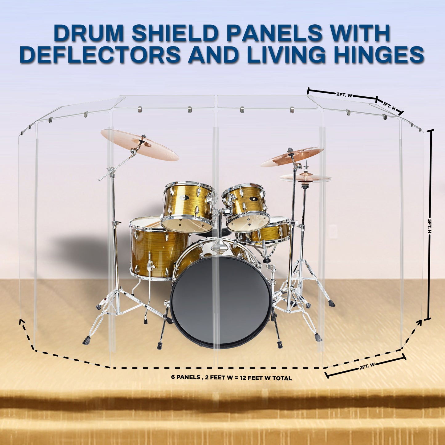 Drum Shield 2 ft. x 4 ft. Panel