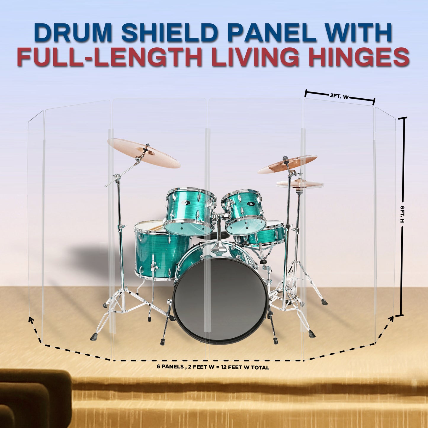 Drum Shield 2ft. x 6 ft. Panels