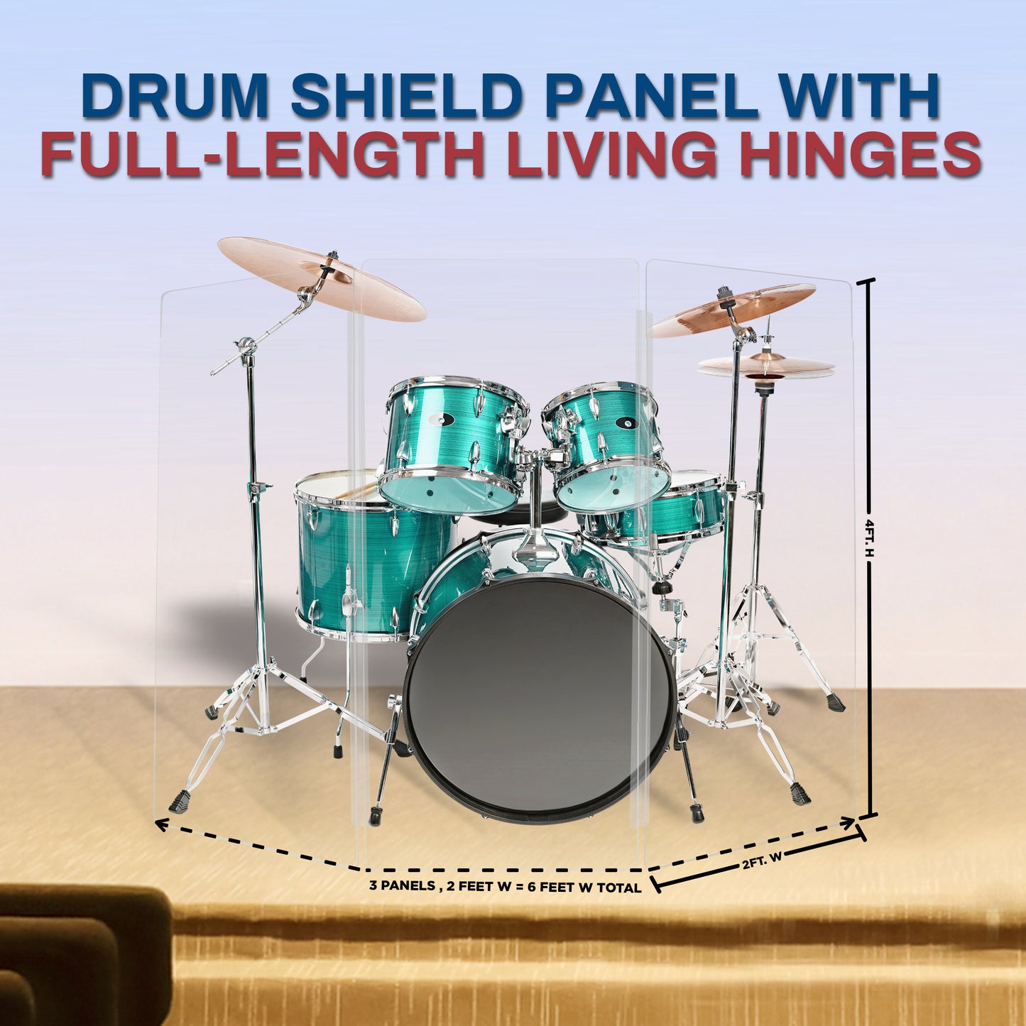 Drum Shield 2 ft. x 4 ft. Panel