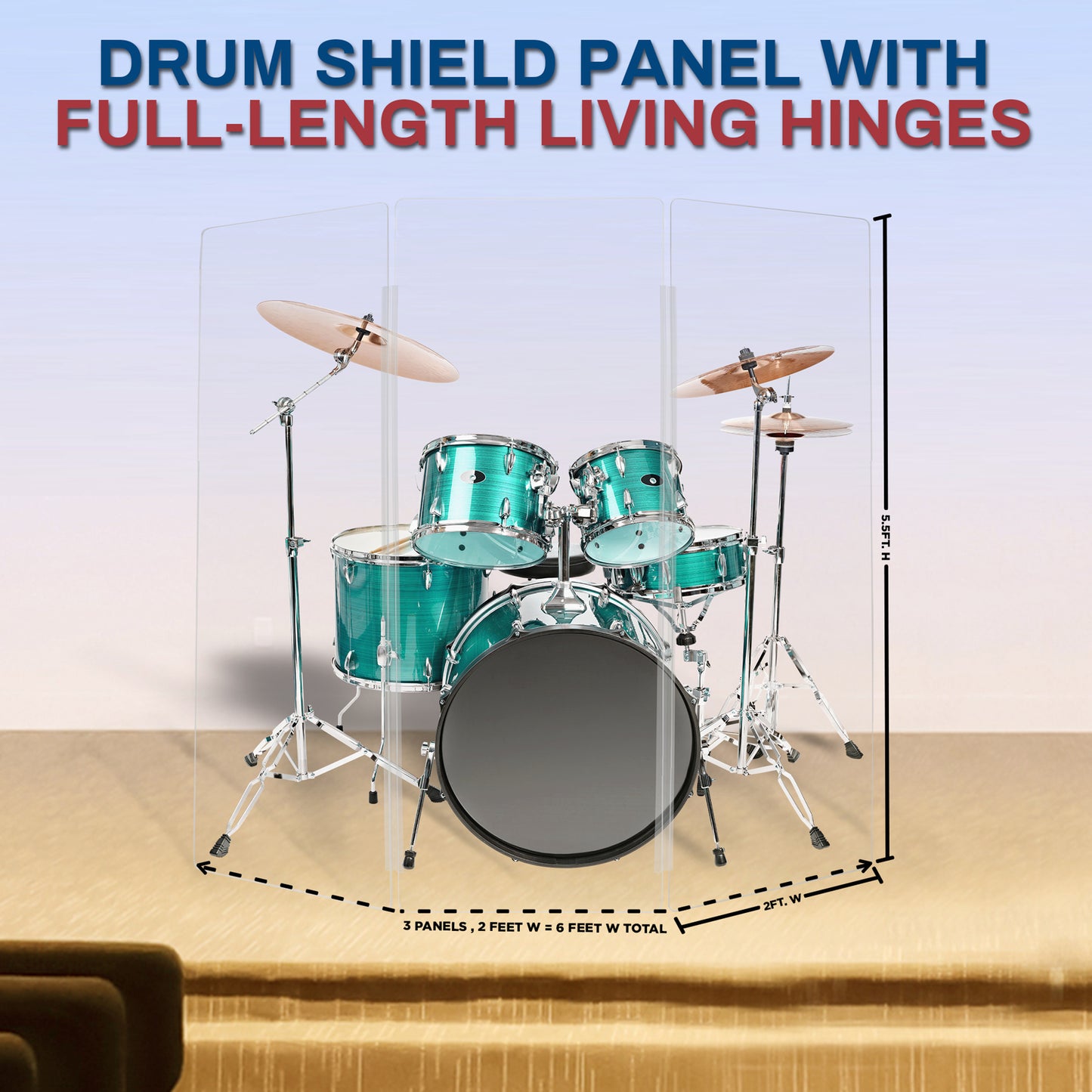 Drum Shield 2ft. x 5.5 ft. Panels