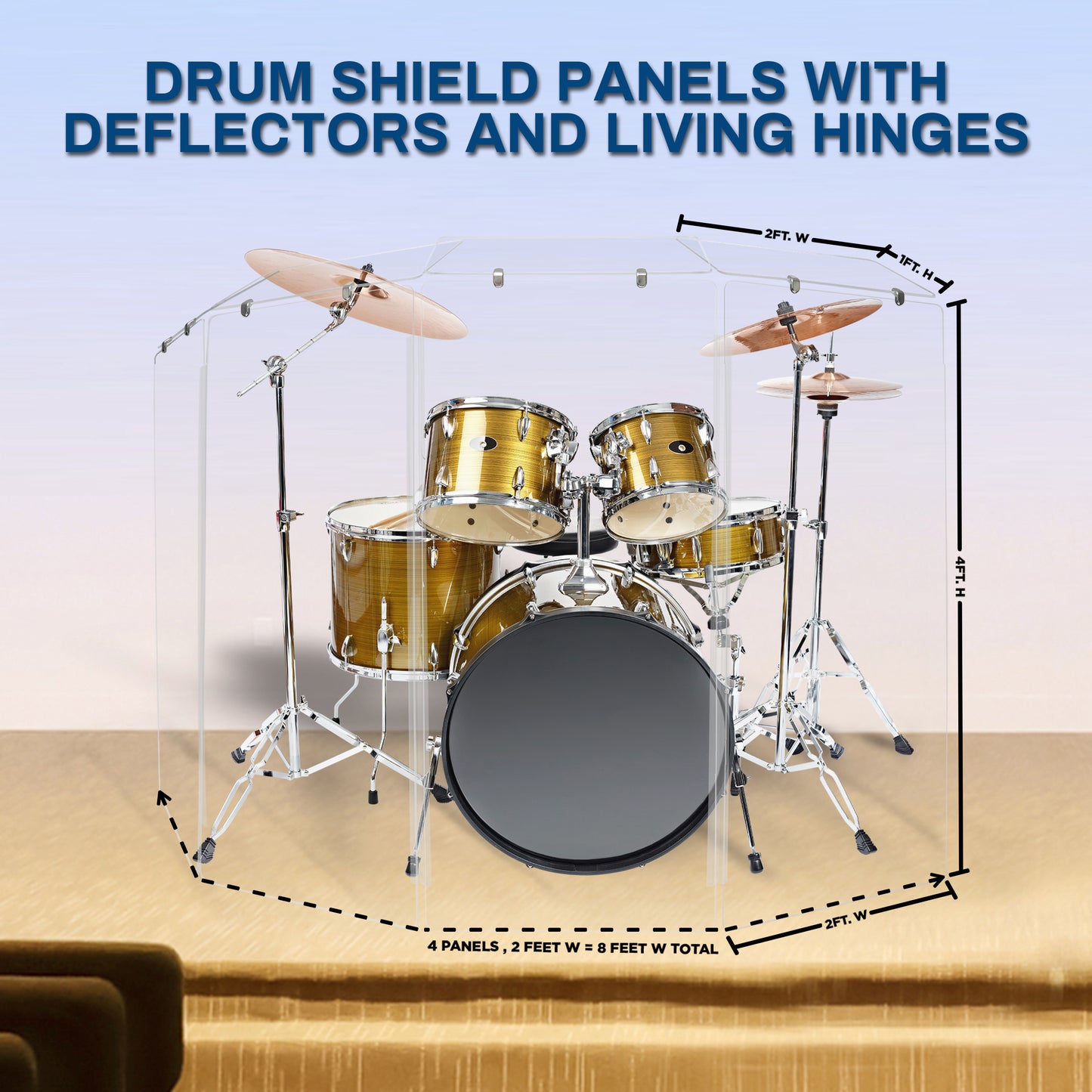 Drum Shield 2 ft. x 4 ft. Panel