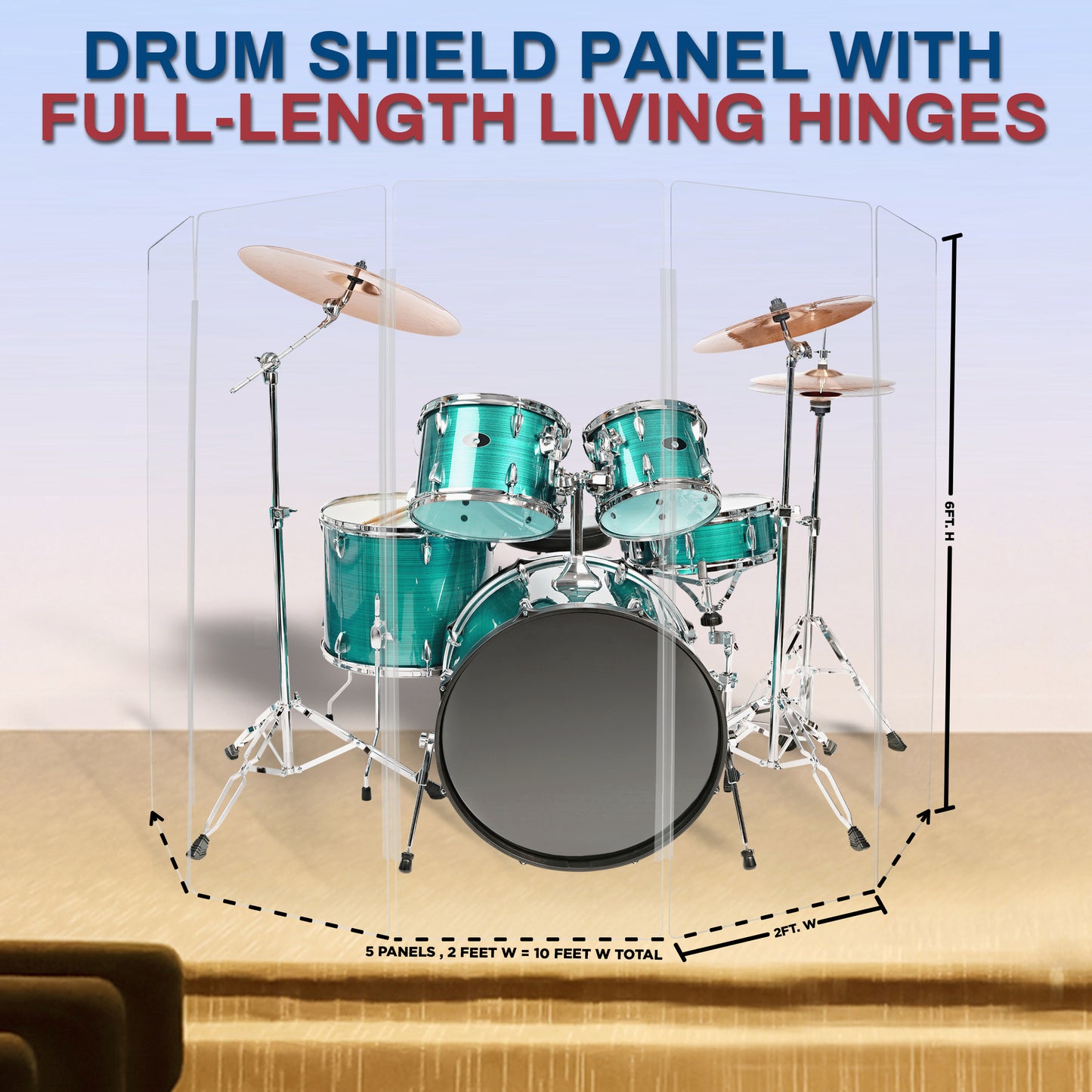 Drum Shield 2ft. x 6 ft. Panels