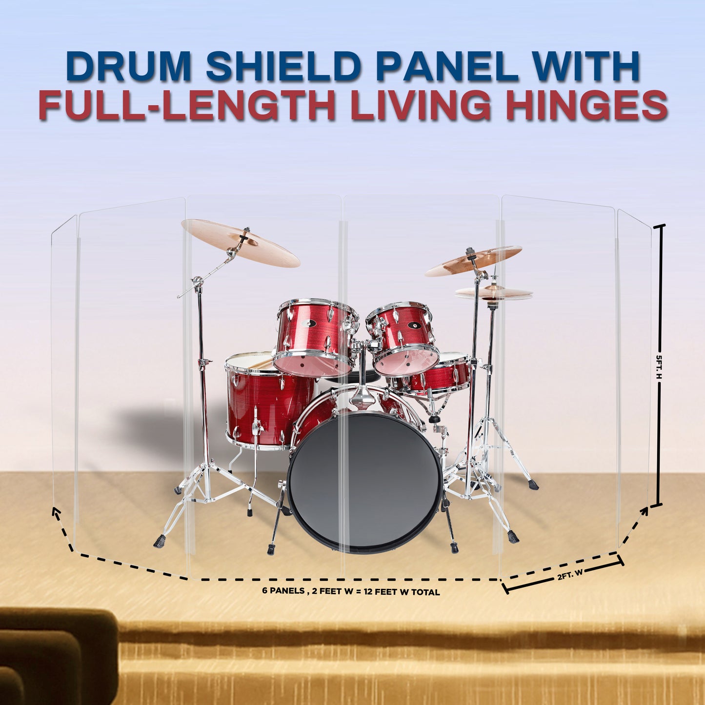 Drum Shield 2ft. x 5 ft. Panels