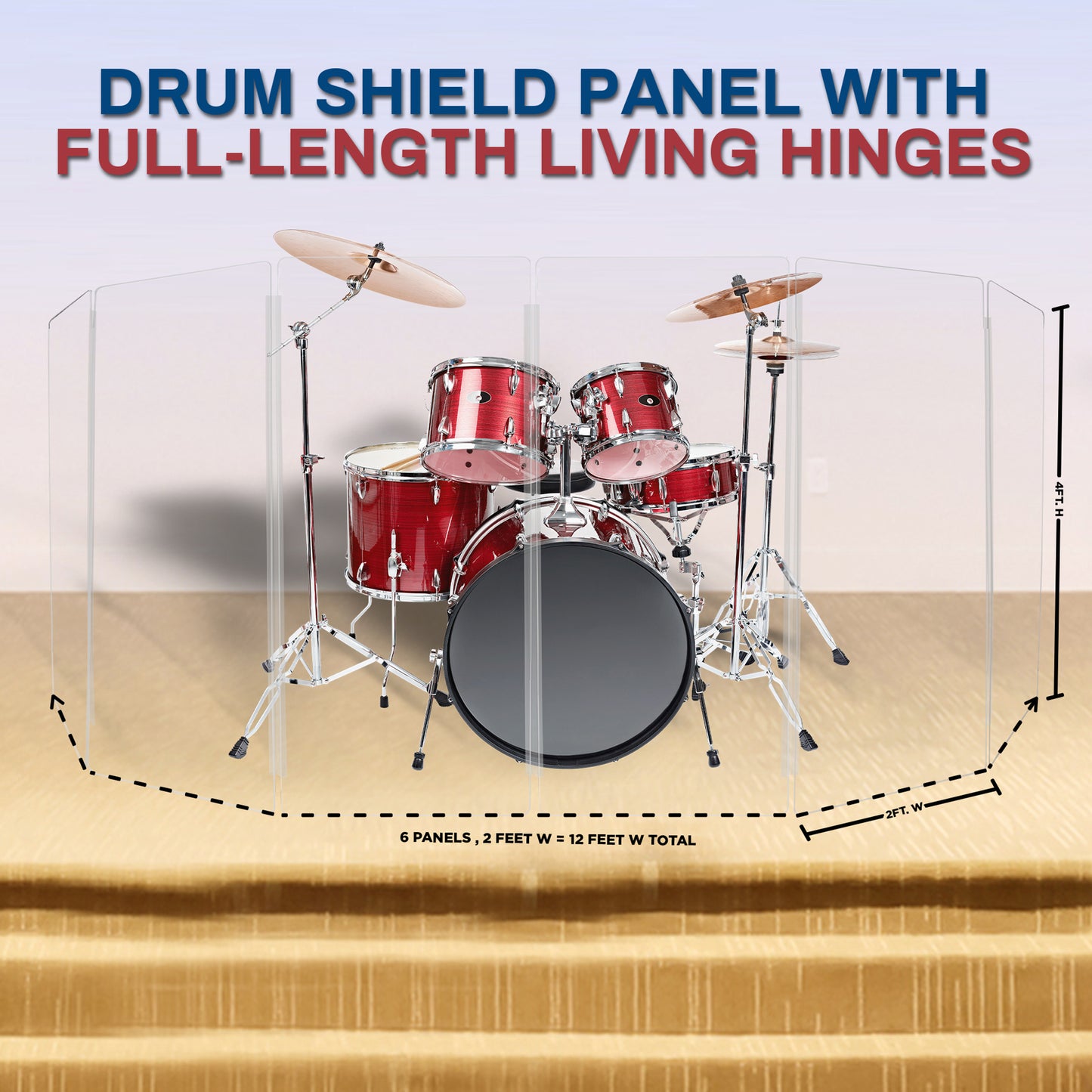 Drum Shield 2 ft. x 4 ft. Panel