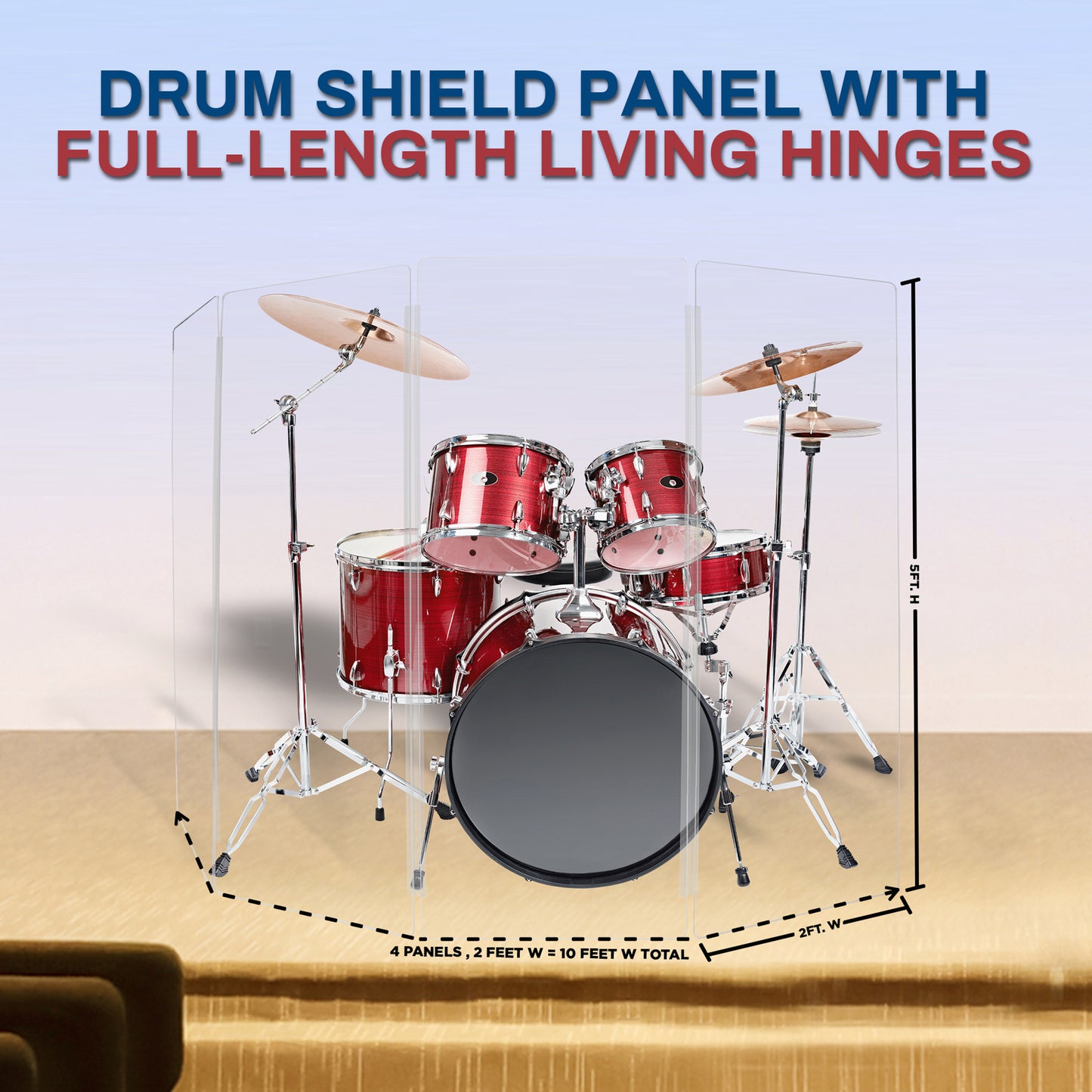 Drum Shield 2ft. x 5 ft. Panels