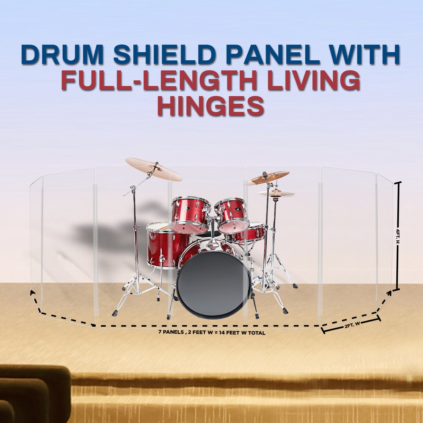 Drum Shield 2 ft. x 4 ft. Panel