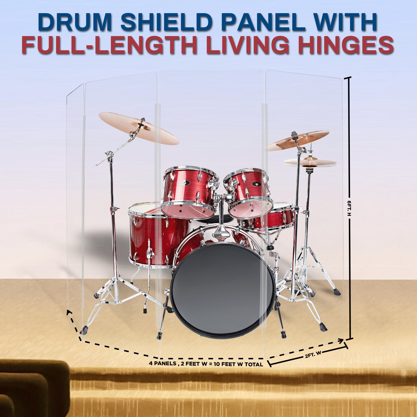 Drum Shield 2ft. x 6 ft. Panels