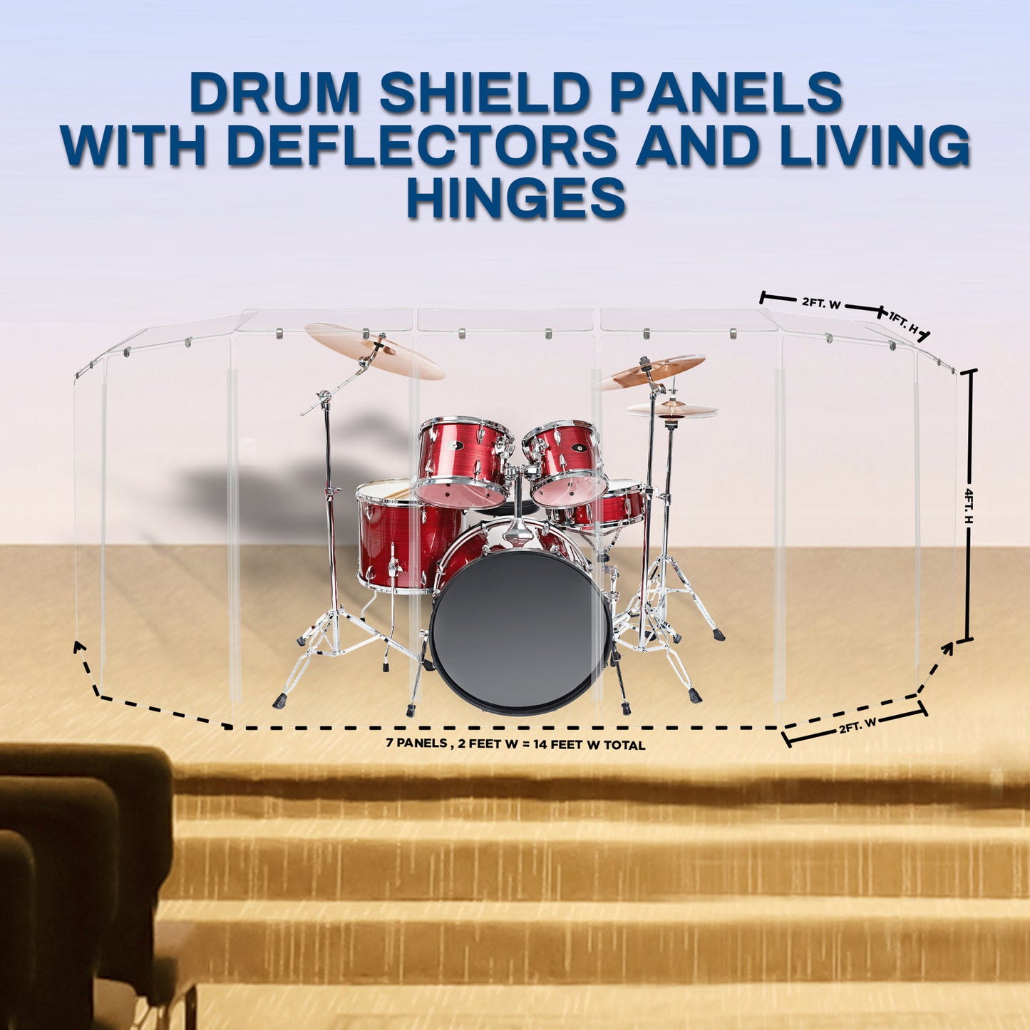 Drum Shield 2 ft. x 4 ft. Panel