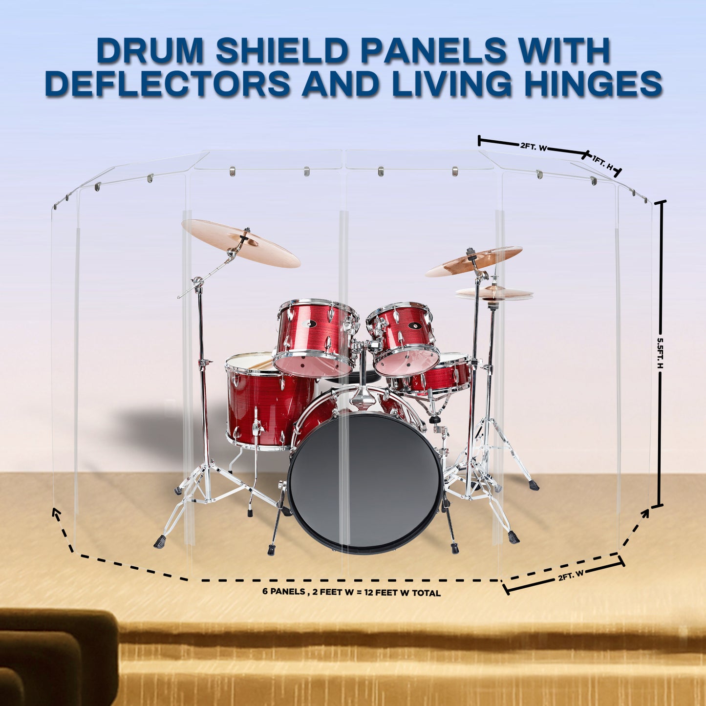 Drum Shield 2ft. x 5.5 ft. Panels