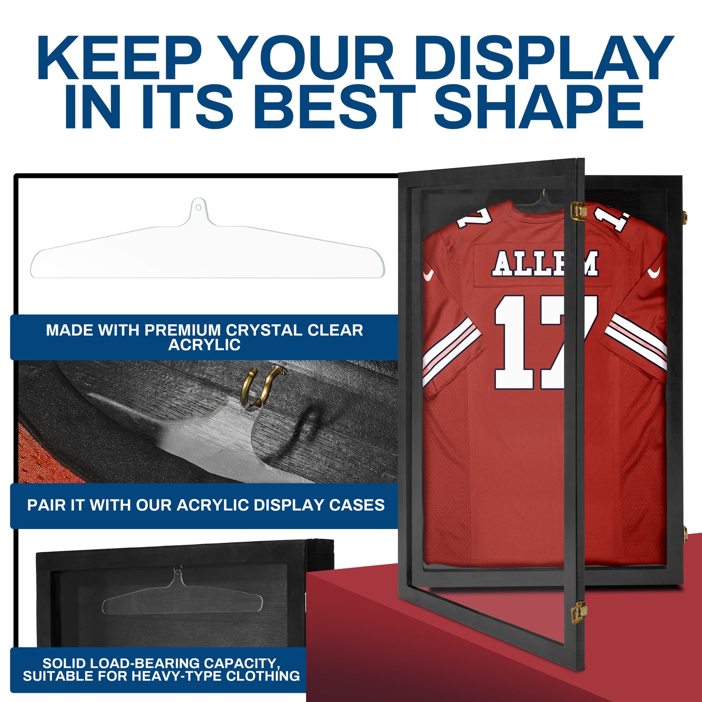 Clear Acrylic Hanger - Jersey Display Hanger