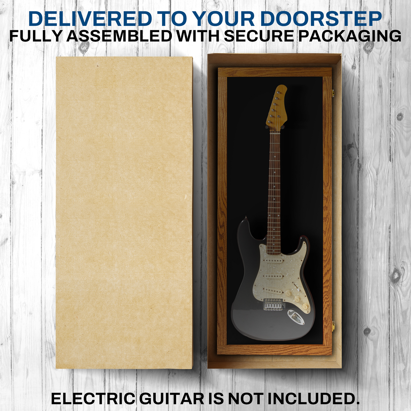 Electric Guitar Display Case - Premium Oak