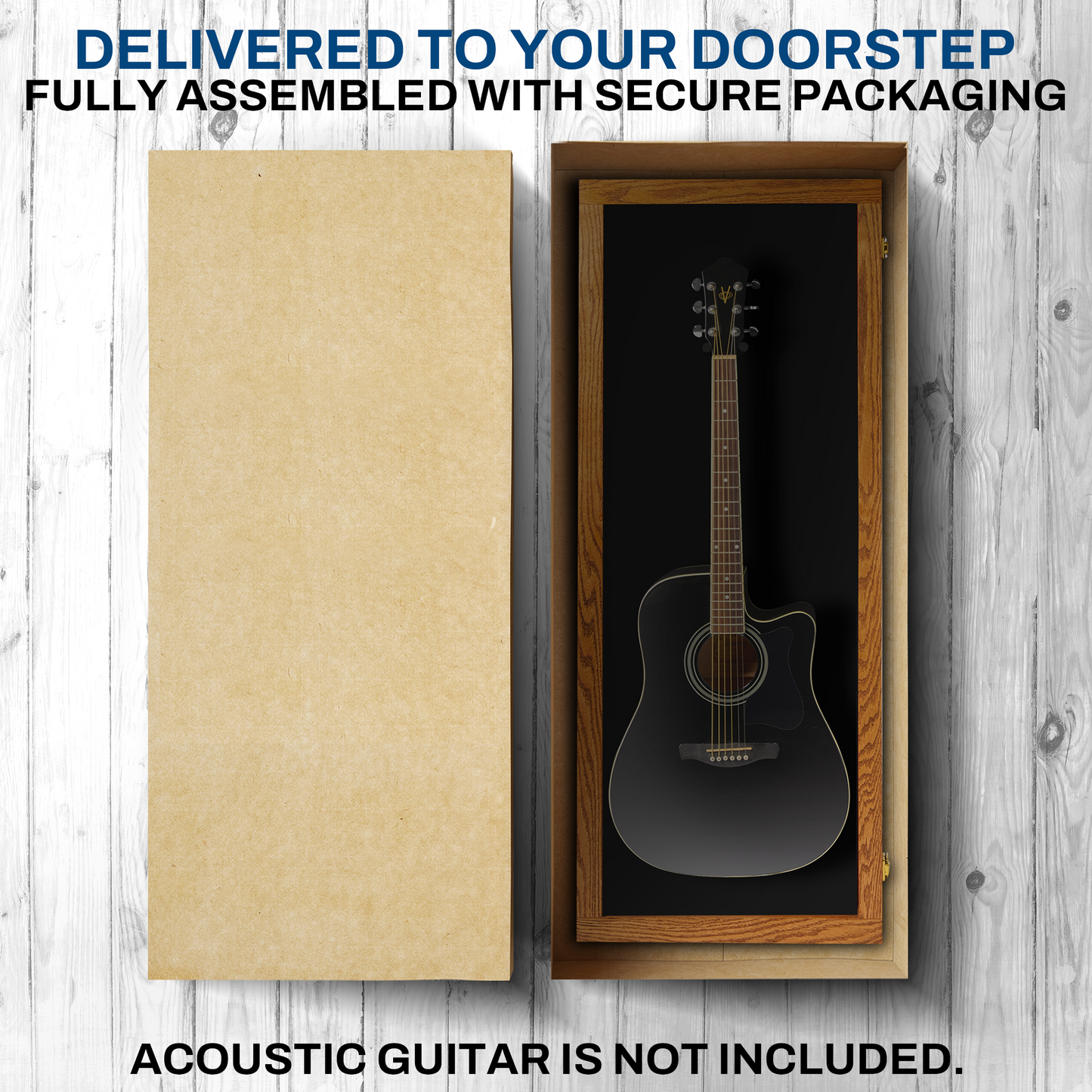 Acoustic Guitar Display Case - Premium Oak