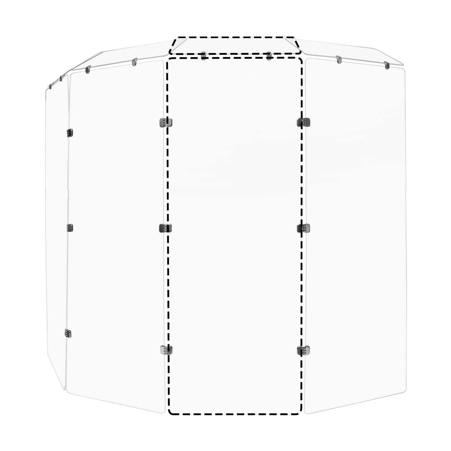 Single Panel Drum Shield W/ Deflector