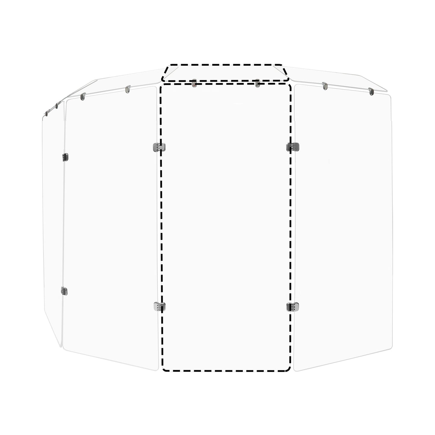 Single Panel Drum Shield W/ Deflector