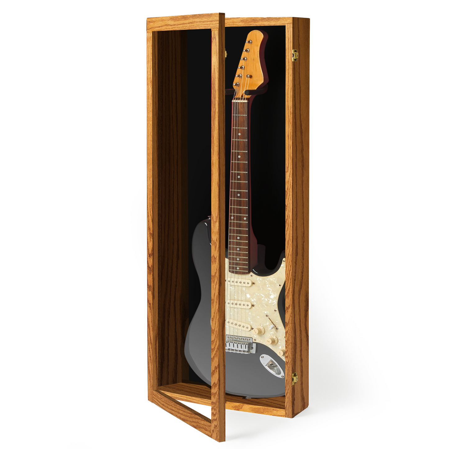 Electric Guitar Display Case - Premium Oak