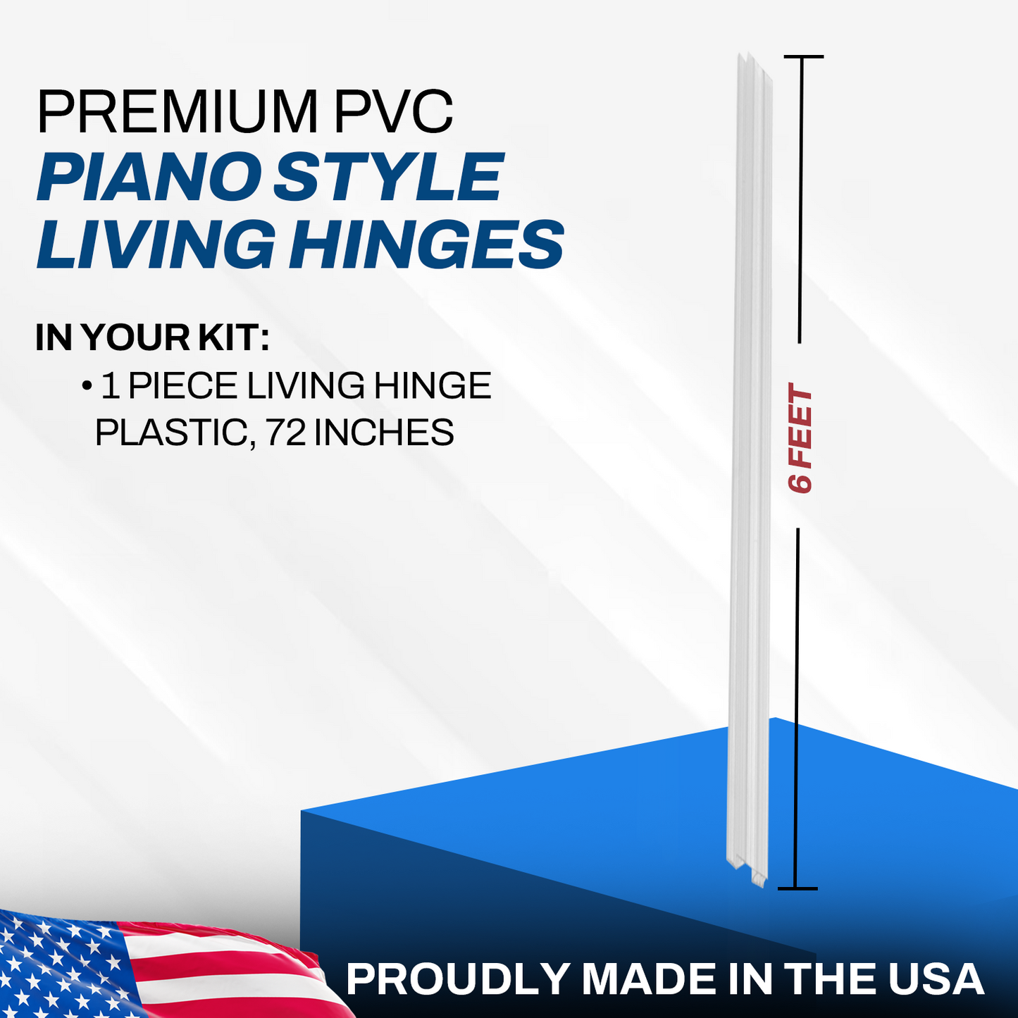 Living Hinges Plastic 6ft Tall - Plastic PVC