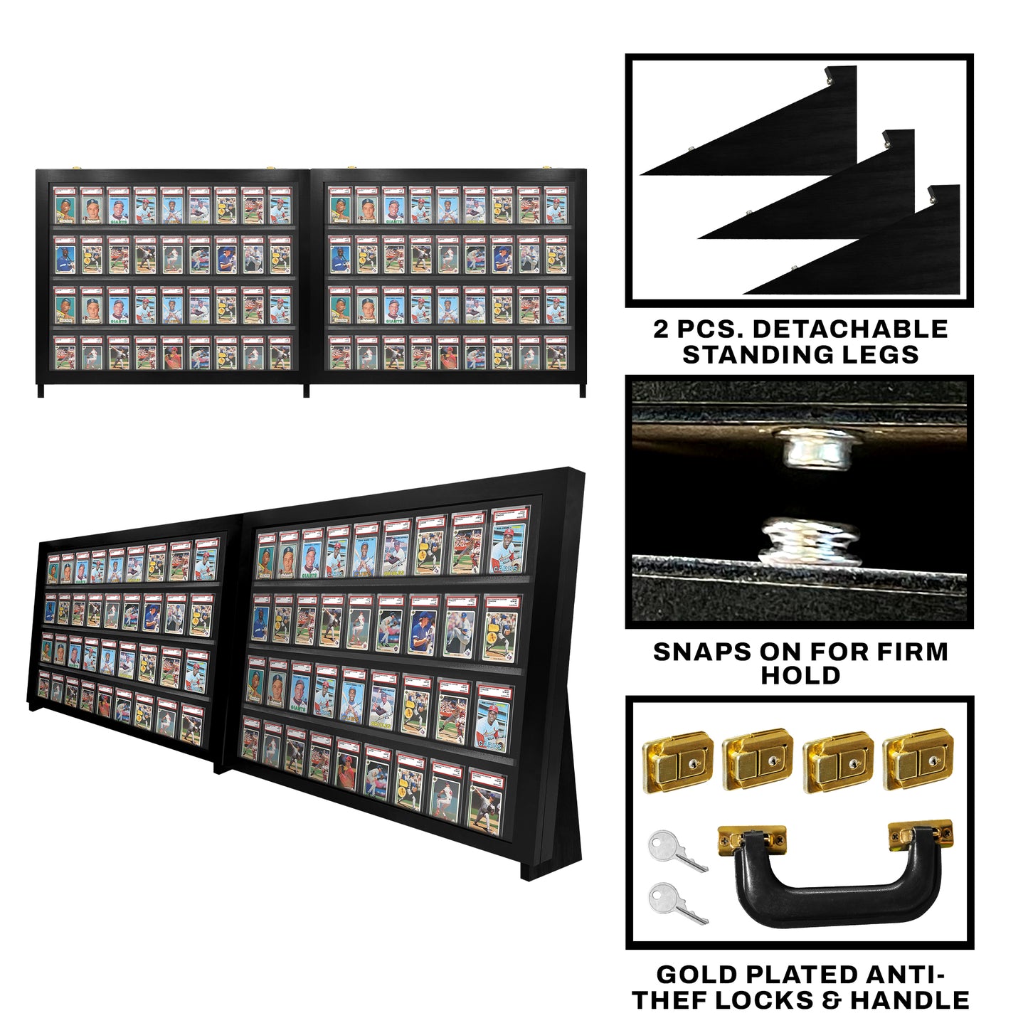 Graded Card Display Tabletop /w Standing Legs - Full Table Top