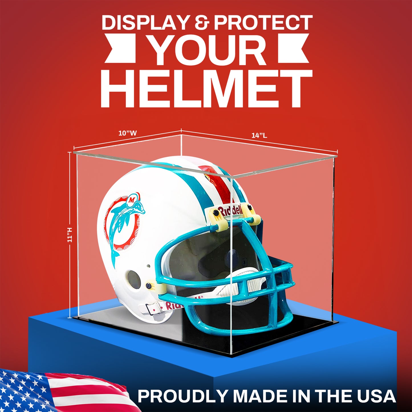 Football Helmet Display - Knock Down Style