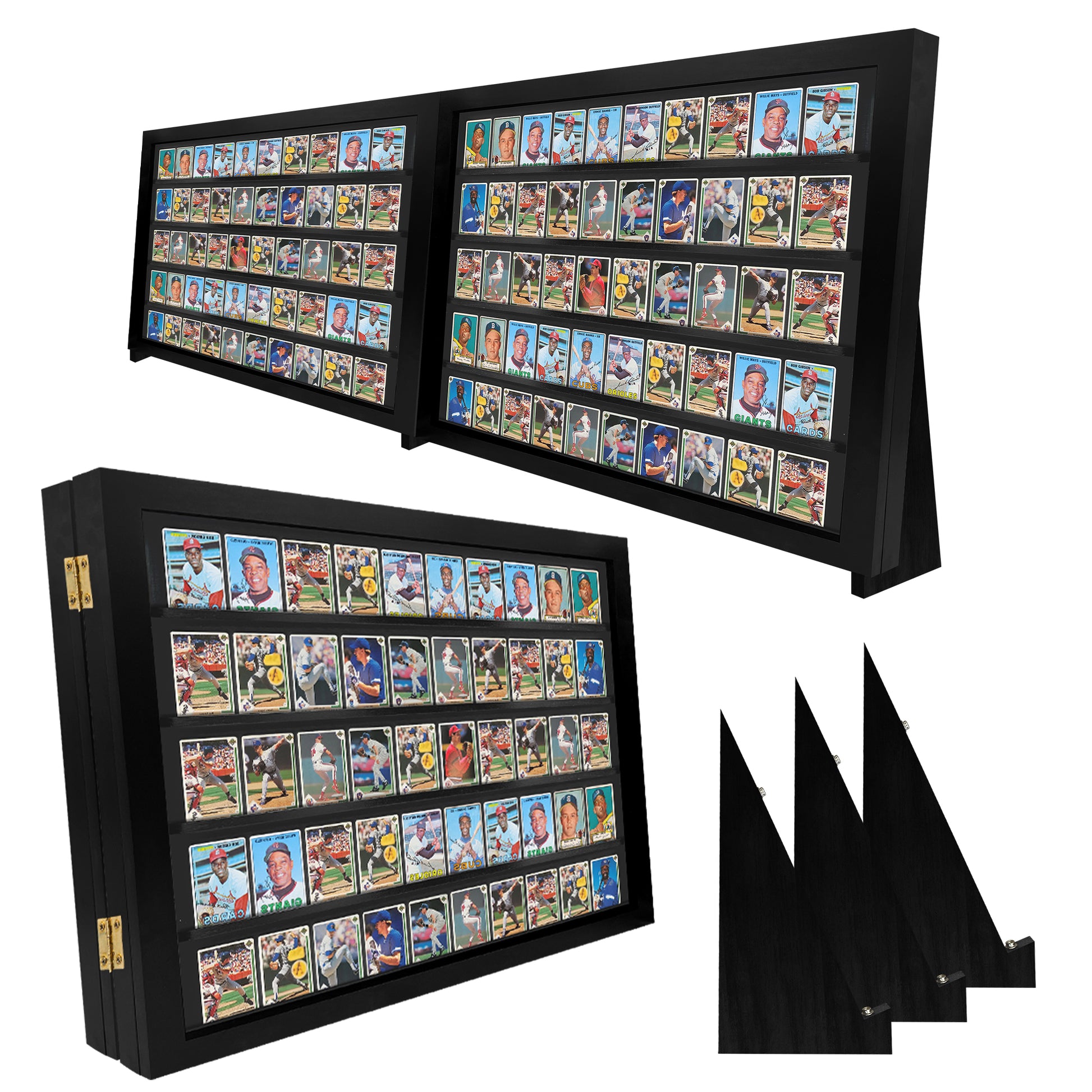 Pennzoni Full Table Top Display Case w/ Stand, Acrylic Baseball Card Show, Black Pennzoni Full Table Top Display Case w/ Stand, Acrylic Baseball Card Show, Black