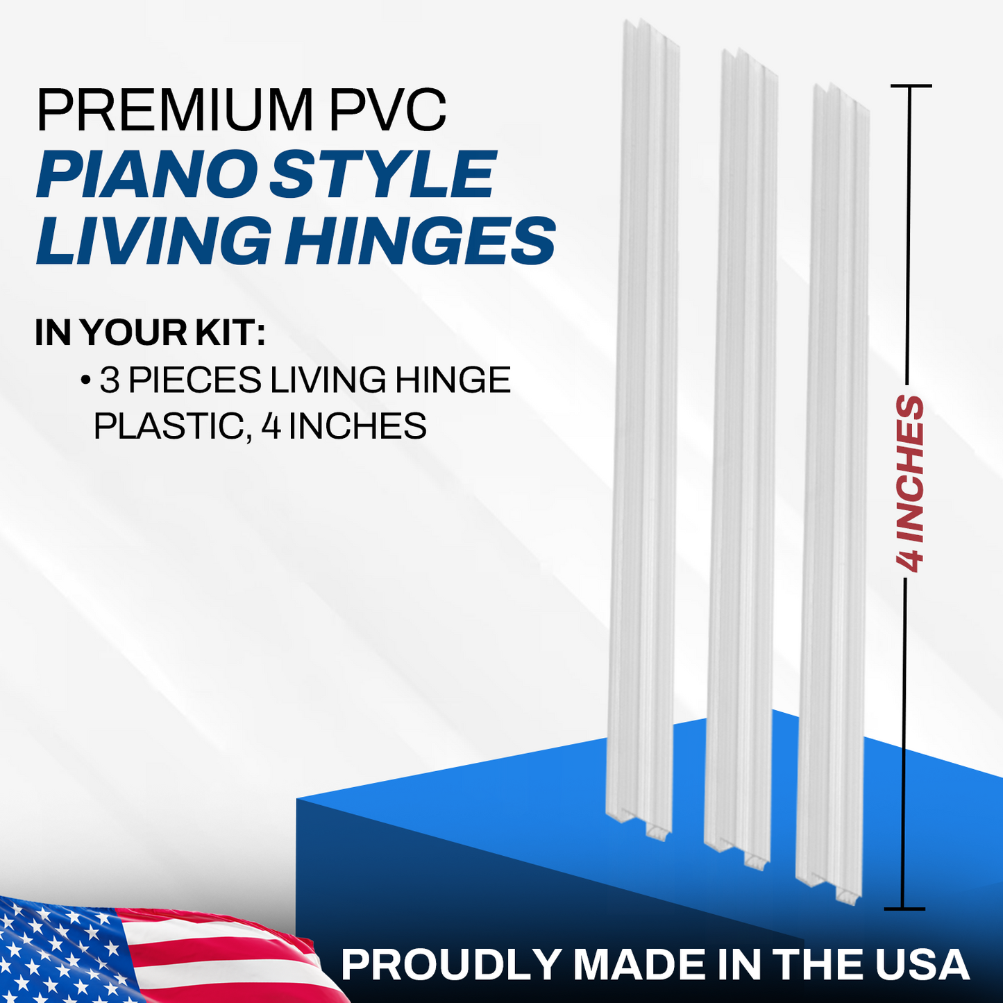 Living Hinges Plastic 6ft Tall - Plastic PVC